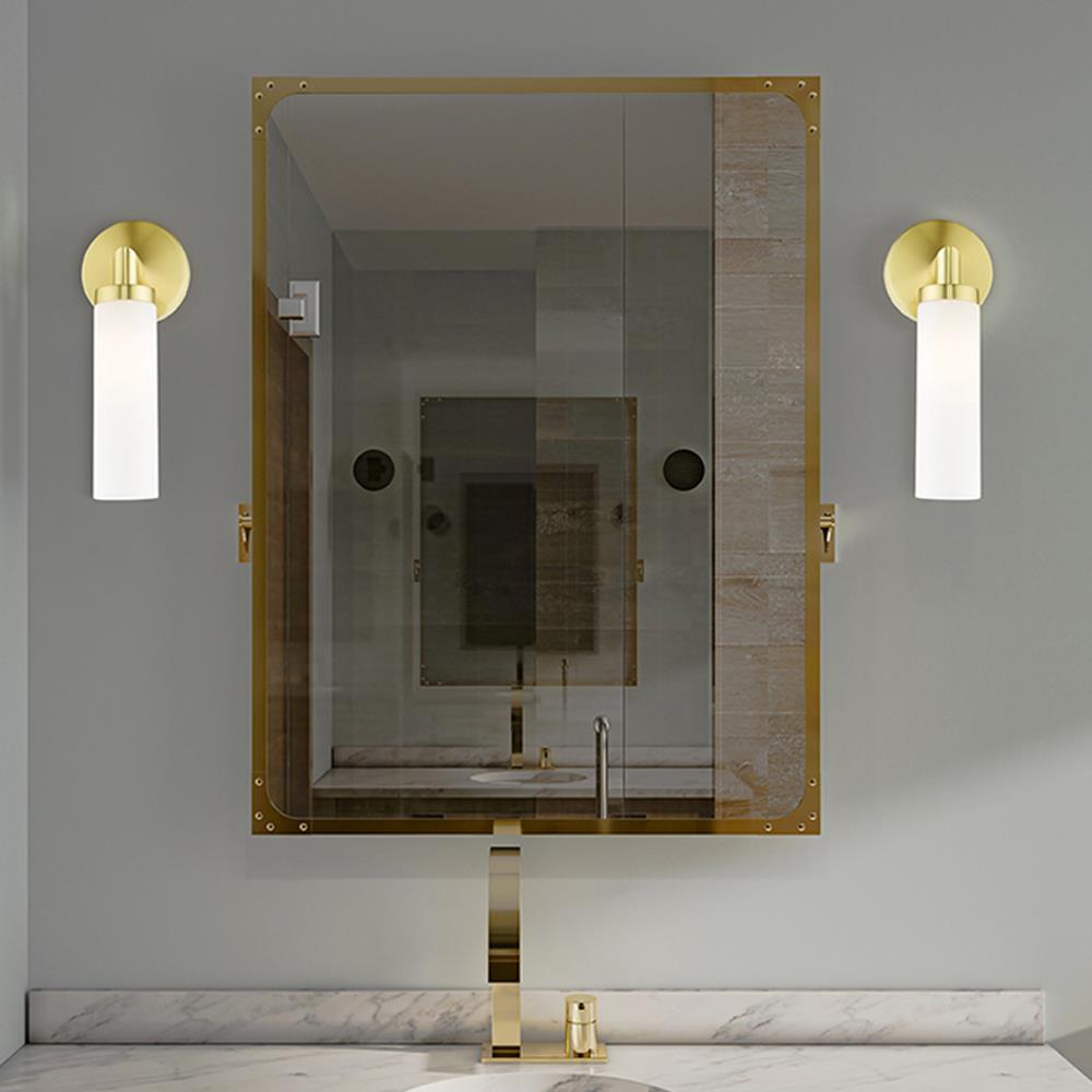 Aero Satin Brass Direct Wired 11" Modern Wall Sconce