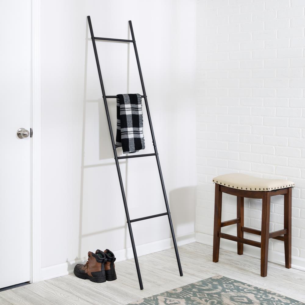 Honey-Can-Do Black Leaning Blanket Ladder in the Storage at Lowes.com