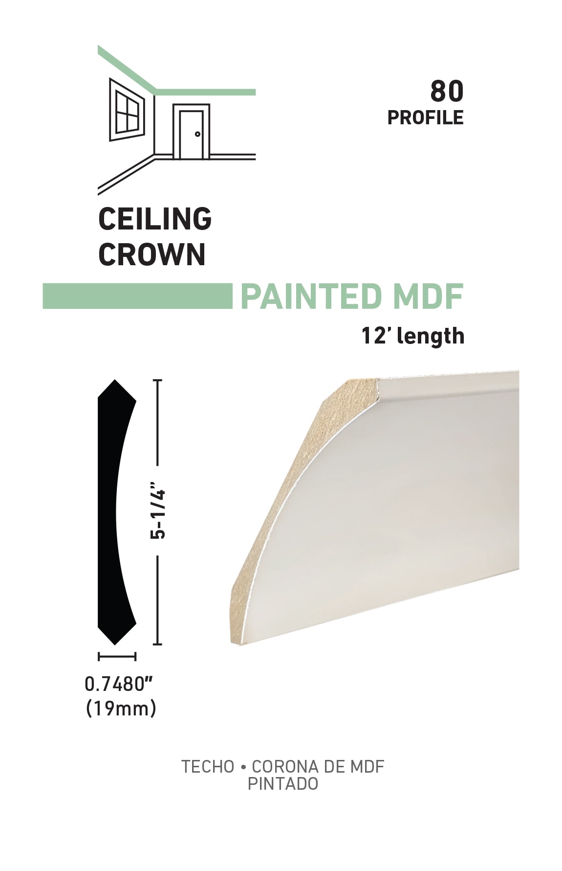 allen + roth L040805W12 Crown-Moulding - View #3