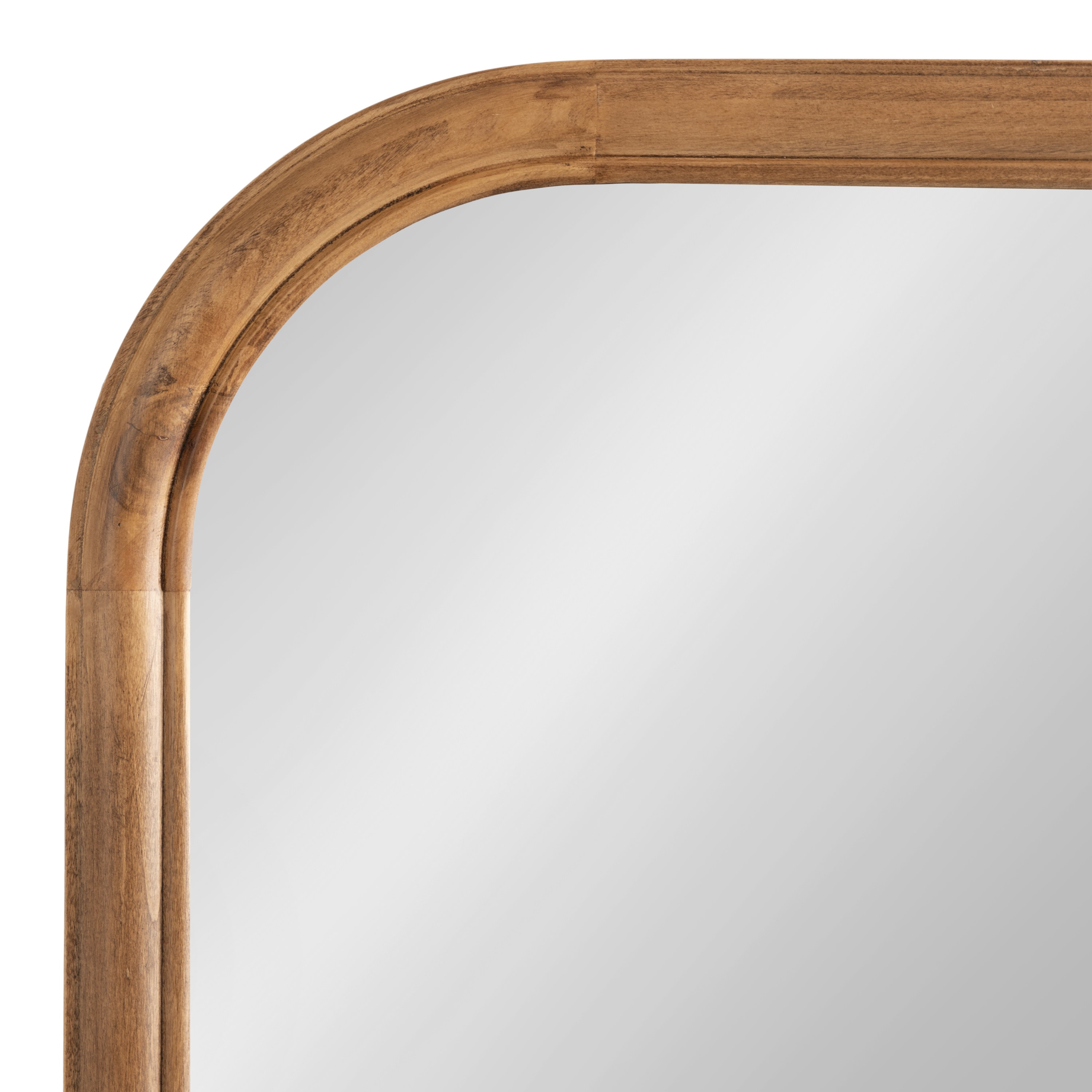 Rustic Brown Arched Full Length Wooden Wall Mirror