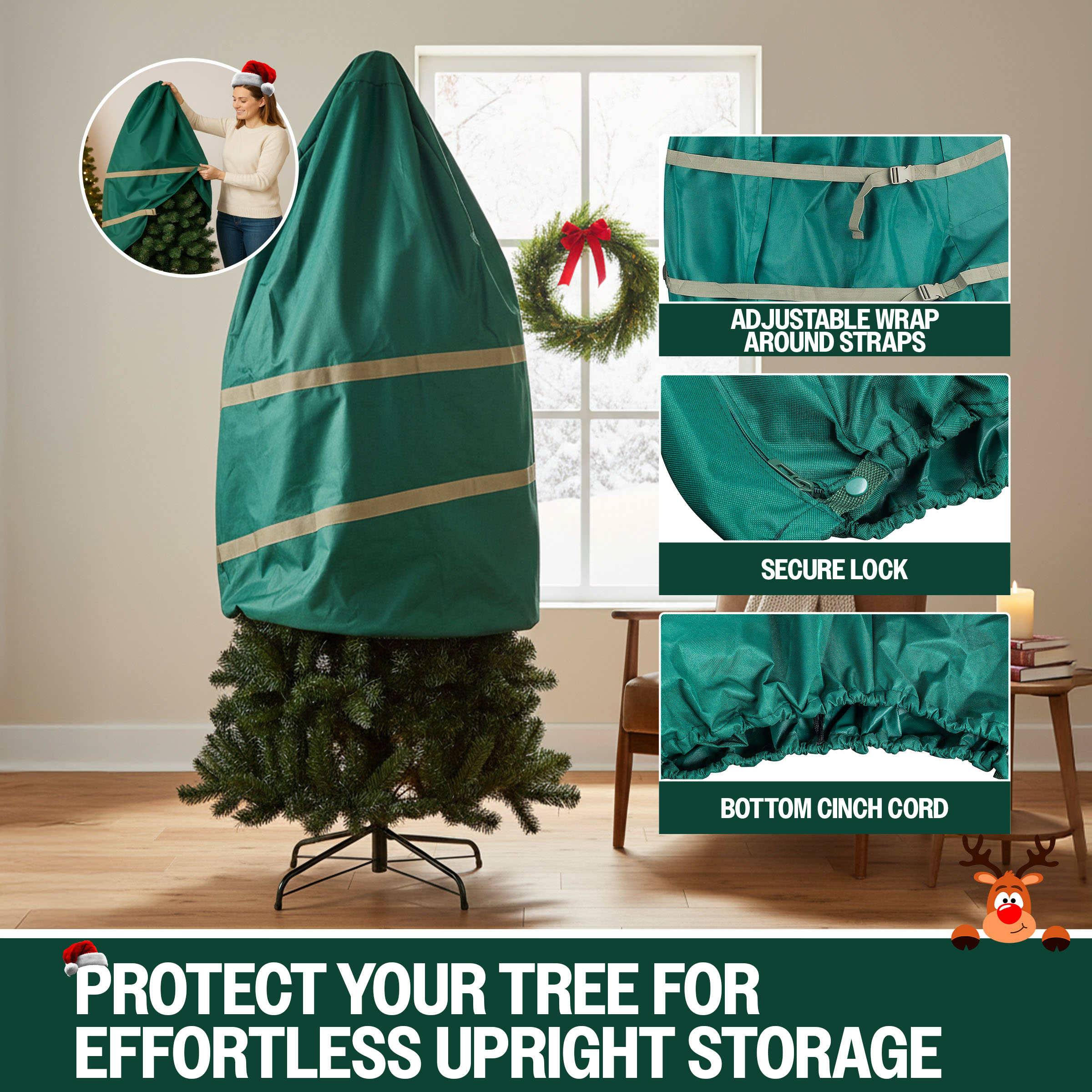 Hastings Home 857625HGO Christmas-Tree-Storage - View #2