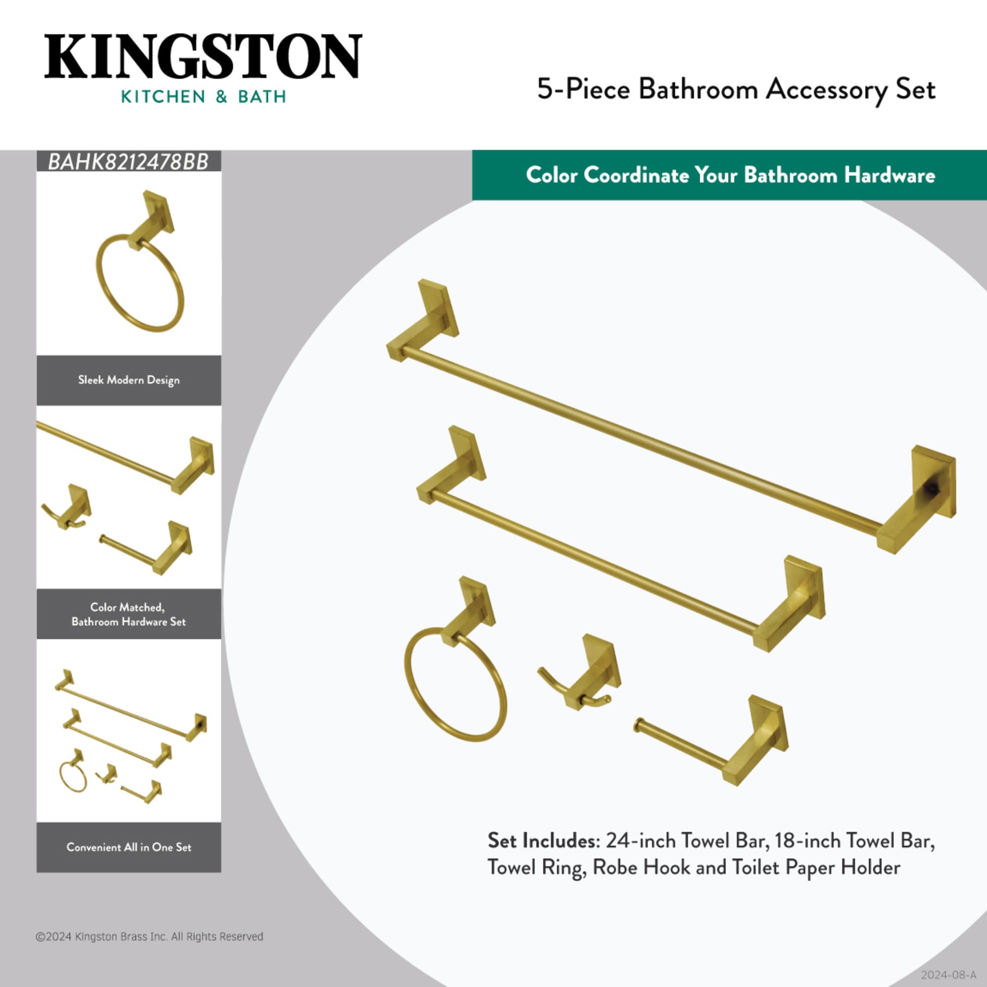 Kingston Brass WLBAHK8212478C Decorative-Bath-Hardware-Kits - View #3
