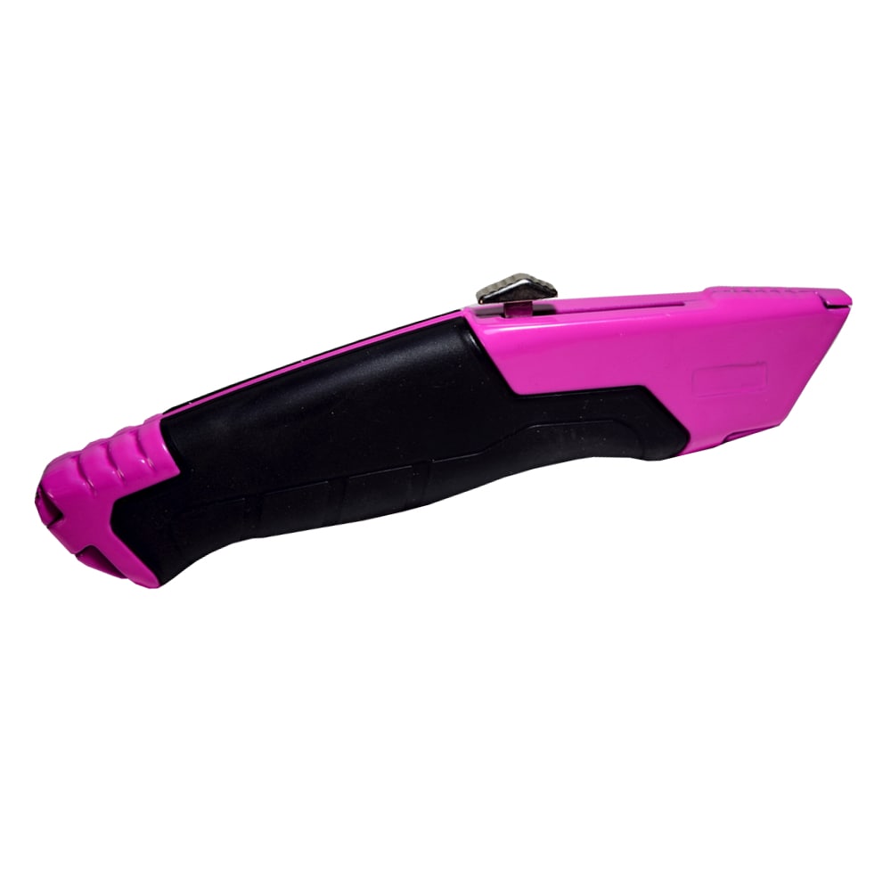 TOPLINE Folding Pink Utility Knife, Pocket Folding Pink Box Cutter, Blade  Storage Design, 18-Piece SK5 Blades and a Dispenser Included (1 PACK(PINK))