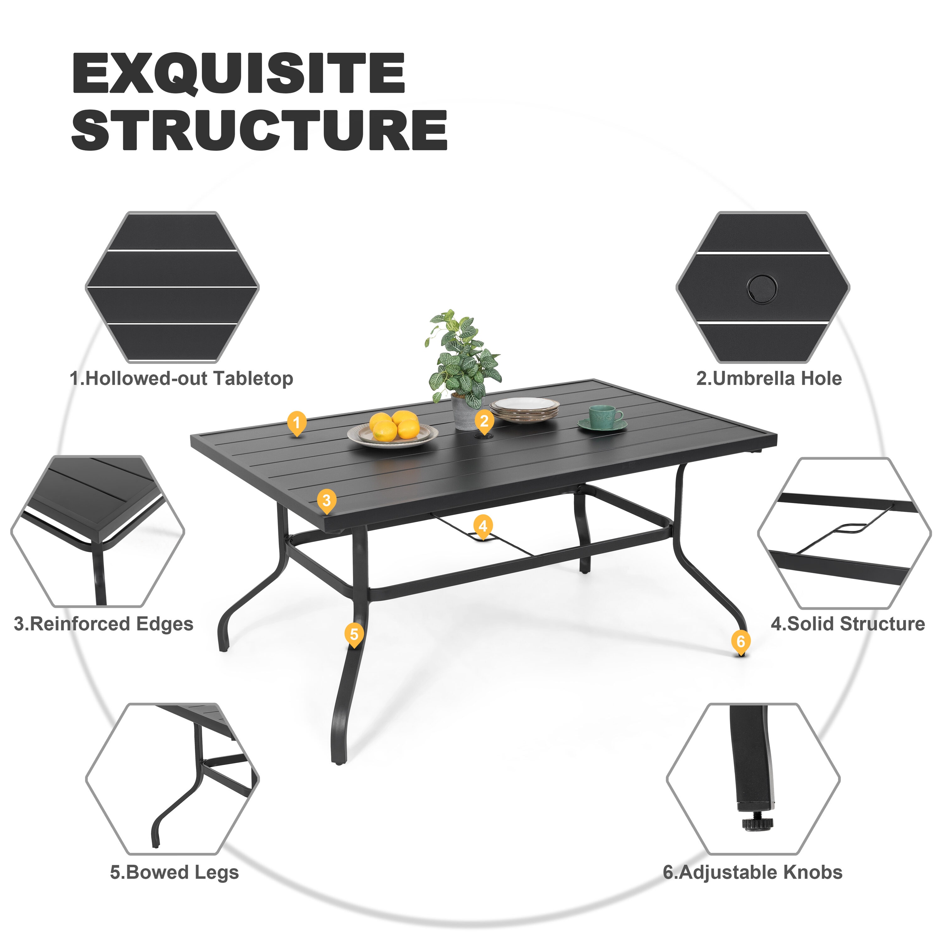 Nuu Garden SID006-06 Patio-Dining-Sets - View #7