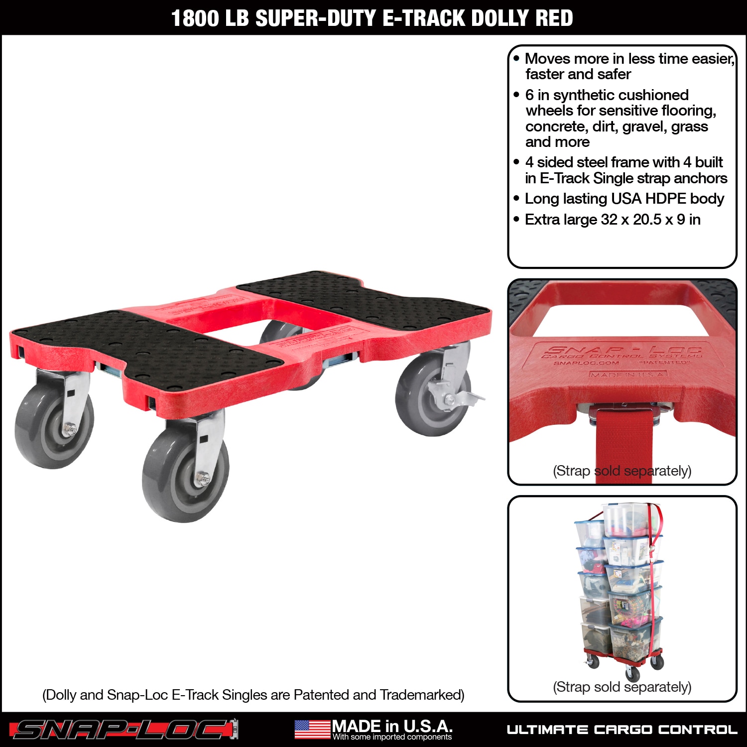 Snap-Loc SL1800D6R Hand-Truck-Dollies - View #2