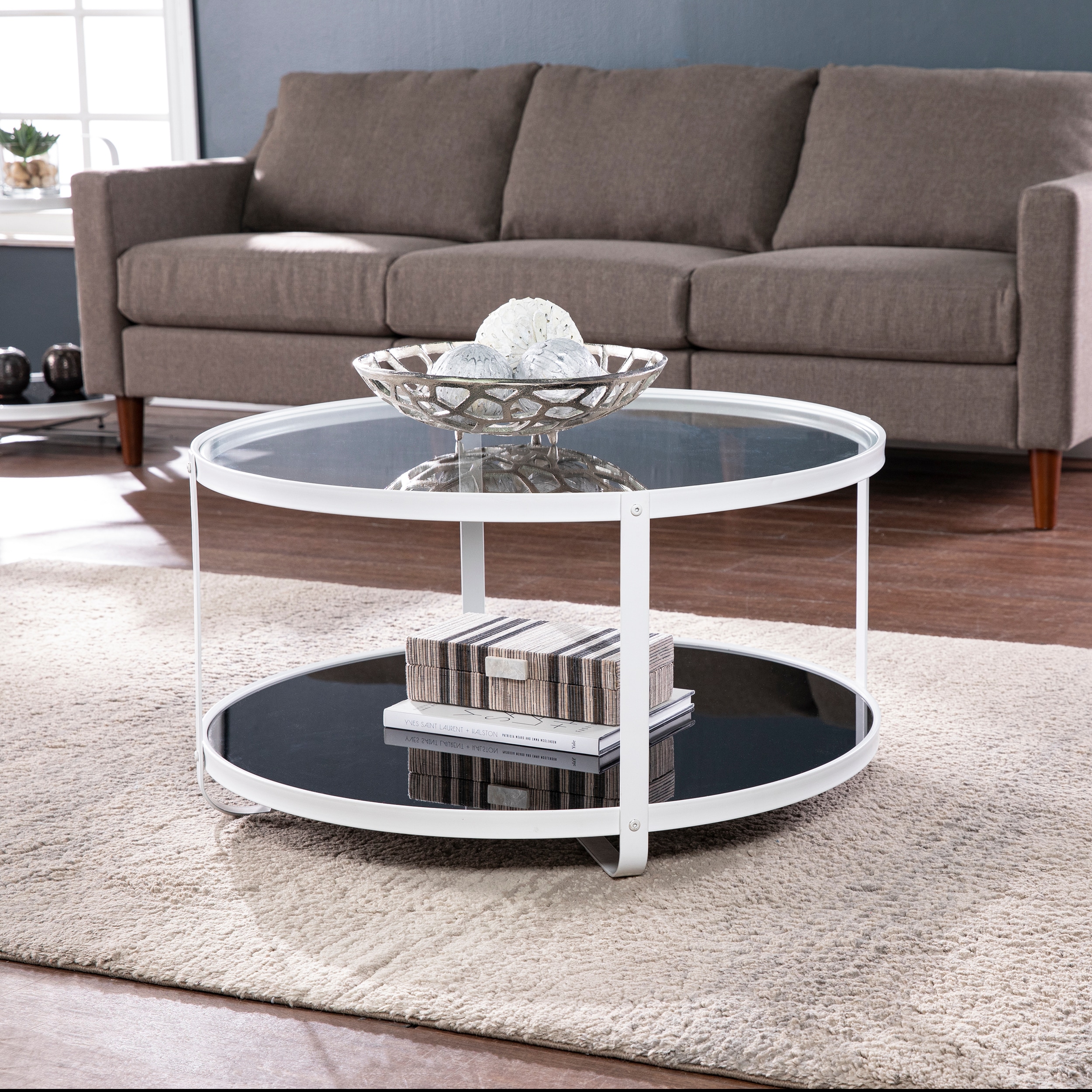 Safavieh CK1131400 Vimmerly Glass-Top Cocktail Table