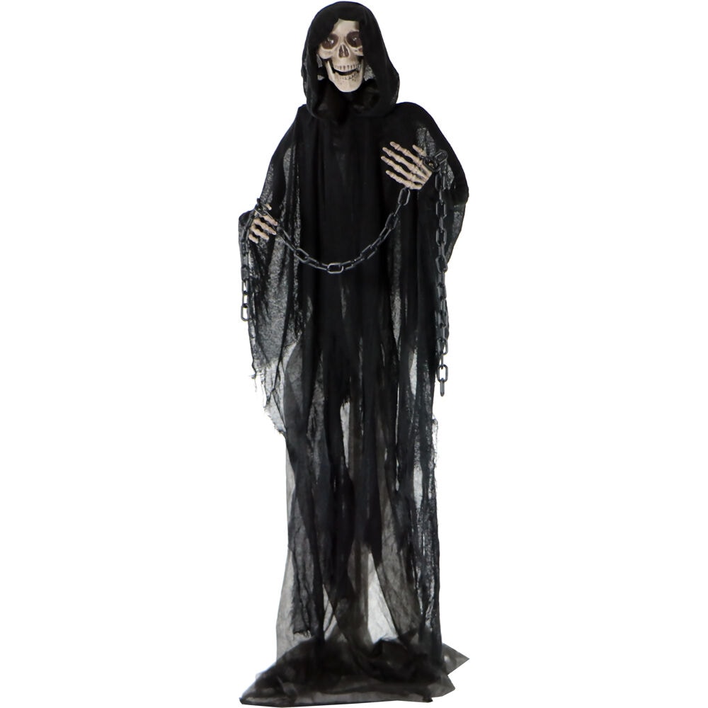 Haunted Hill Farm 5.42-ft Freestanding Moaning Lighted Reaper ...