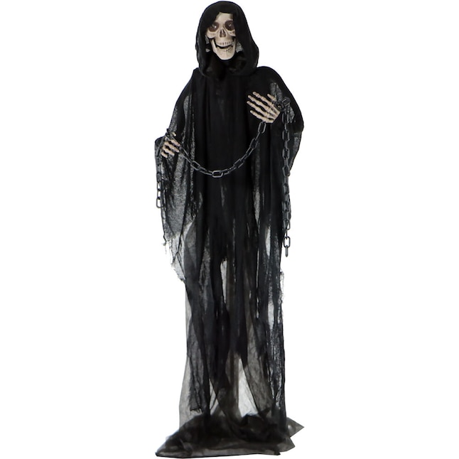 Haunted Hill Farm 65-in Moaning Lighted Animatronic Reaper Free ...