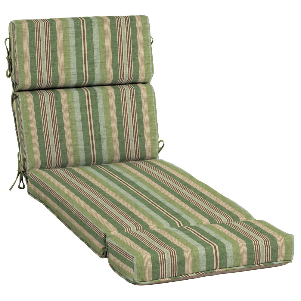 allen + roth Neverwet 1-Piece Stripe Green Patio Chaise Lounge Chair ...