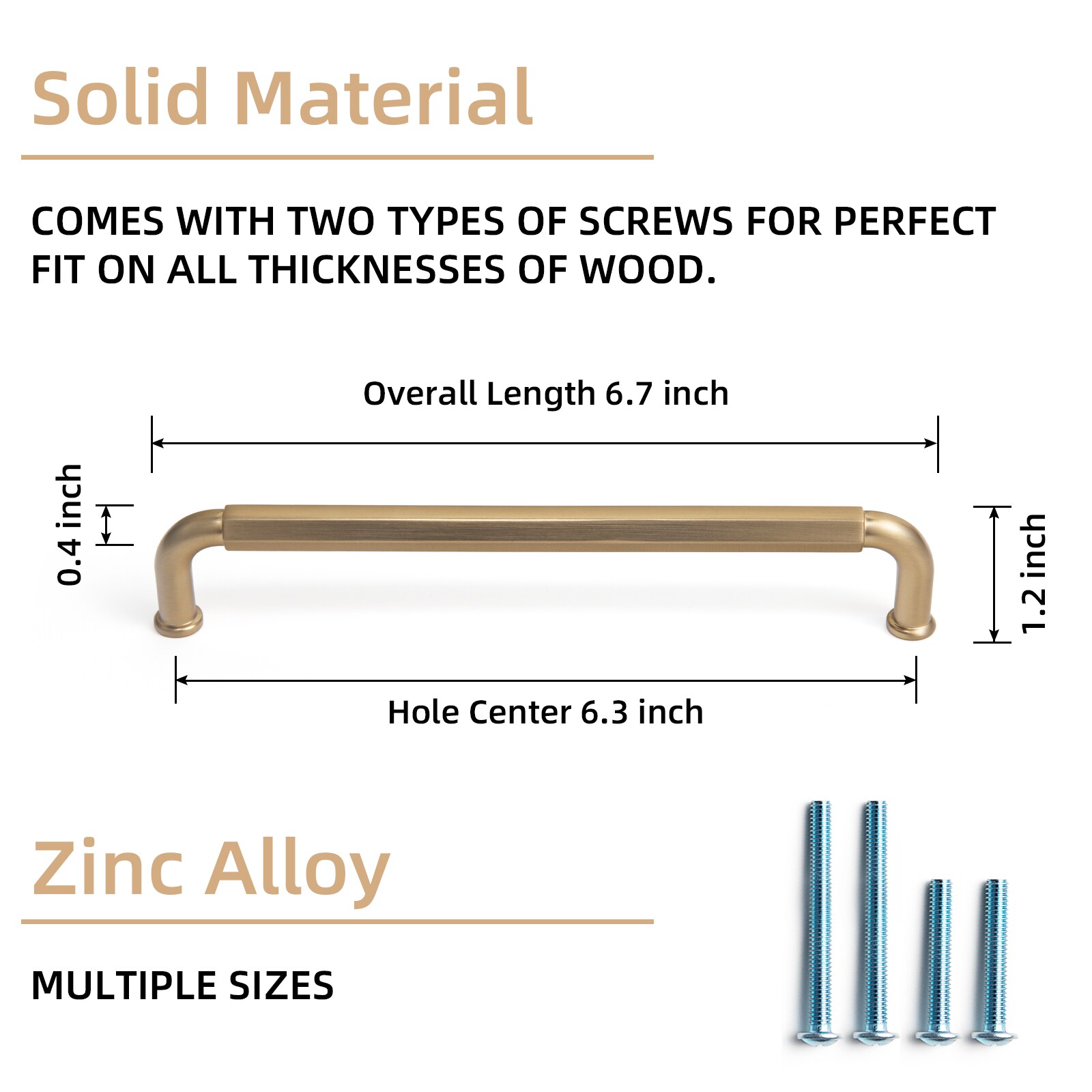 Miaokesen 2201UBR-160 Cabinet-Pulls - View #2