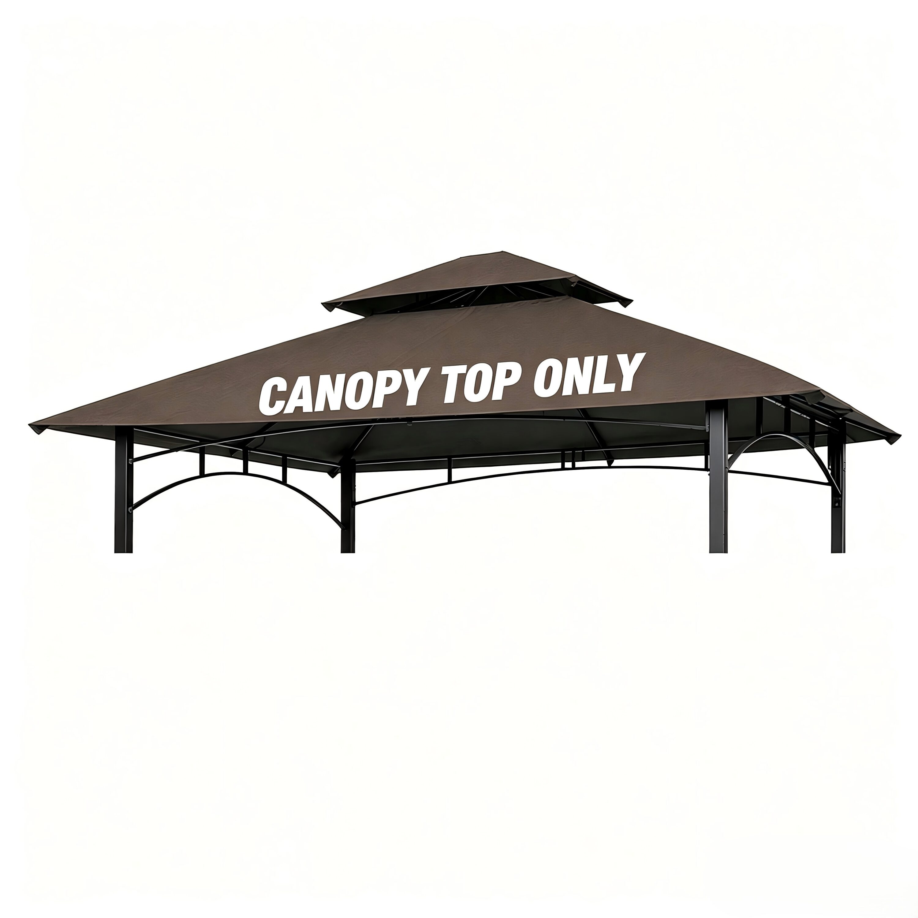 Tatayosi - 8x5Ft Grill Gazebo Replacement Canopy Double Tiered BBQ Tent Roof Top Cover No Frame