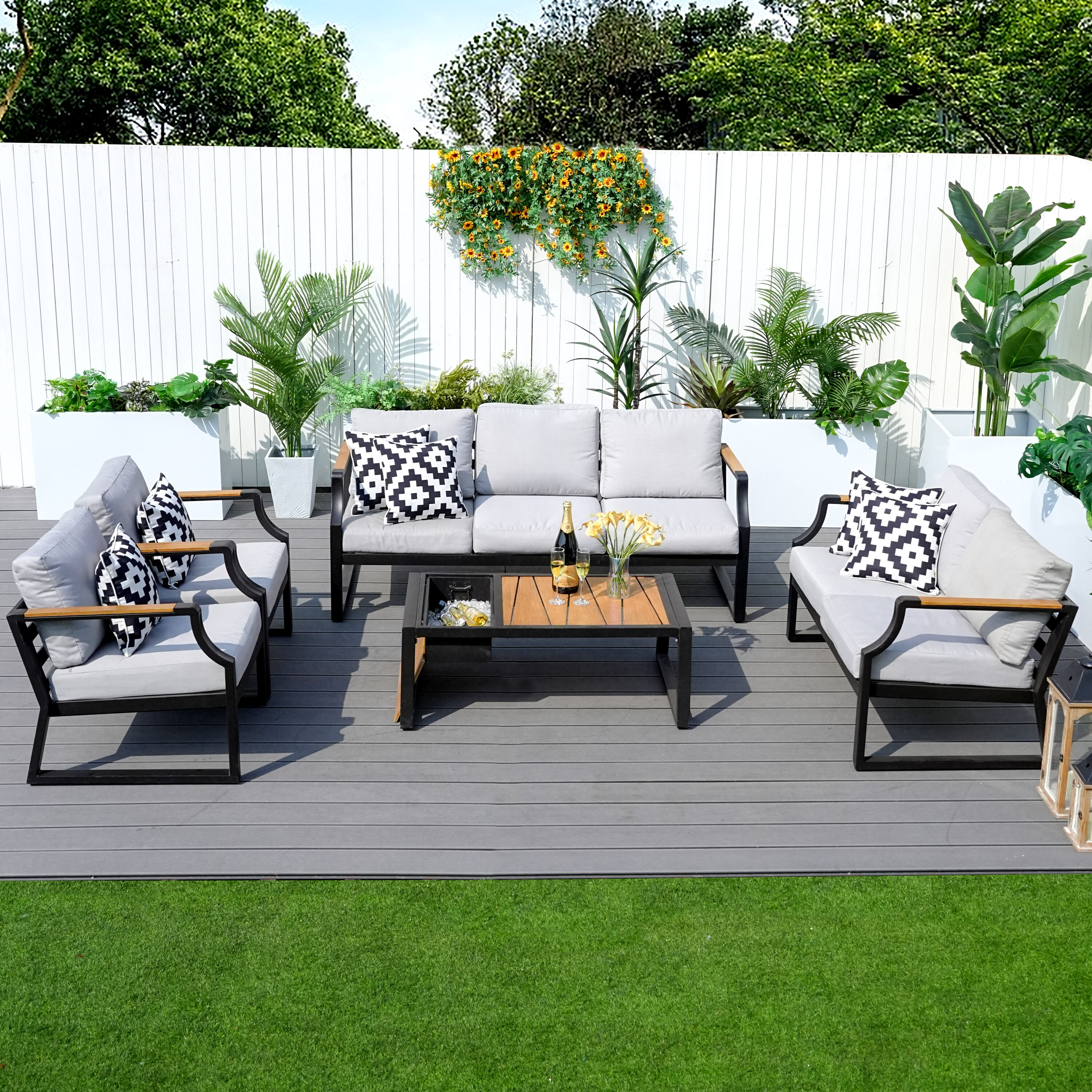 Moda Furnishings MOS-2102-B Patio-Conversation-Sets - View #3