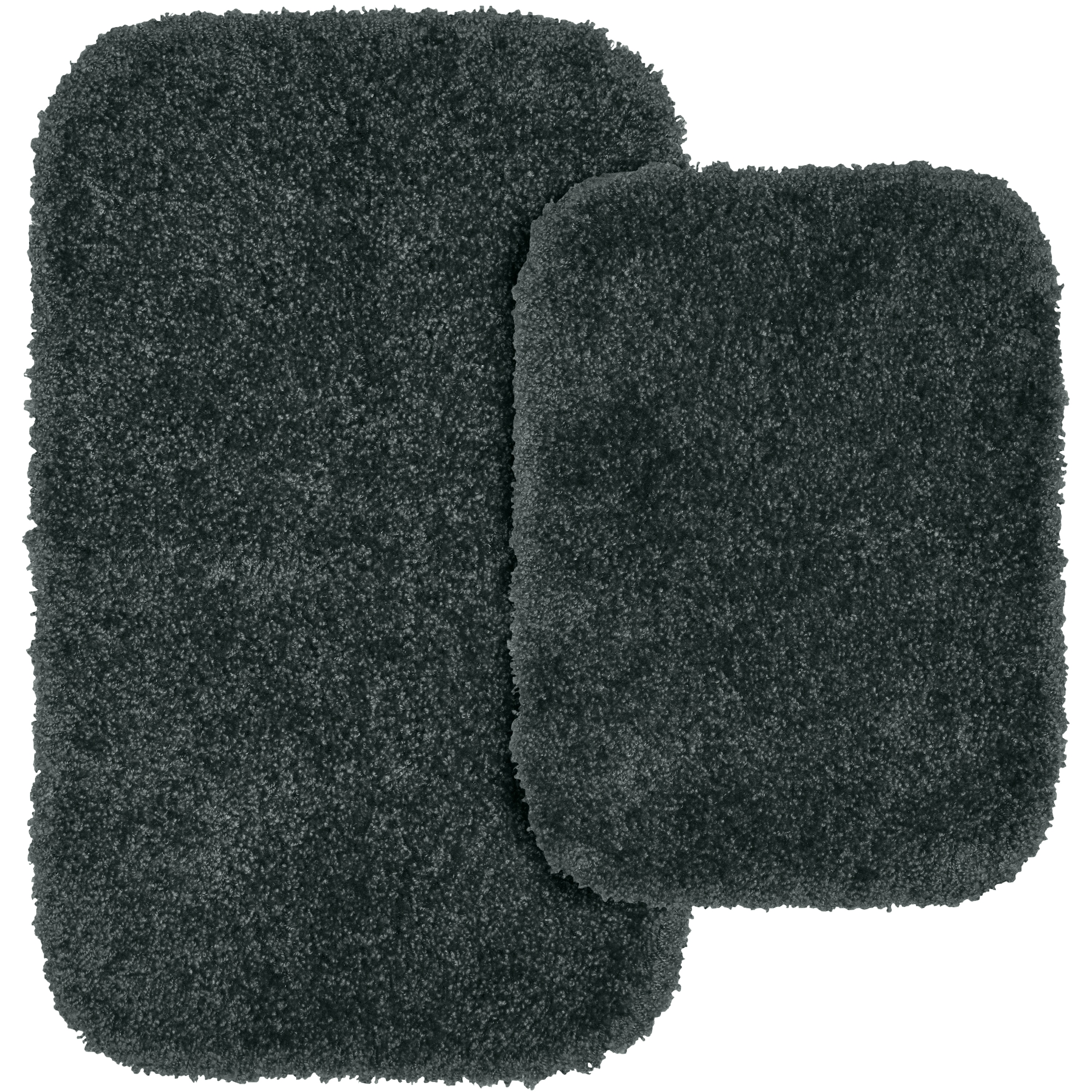 Garland Serendipity 34-in x 21-in Dark Gray Nylon Bath Mat Set in the Bathroom  Rugs & Mats department at