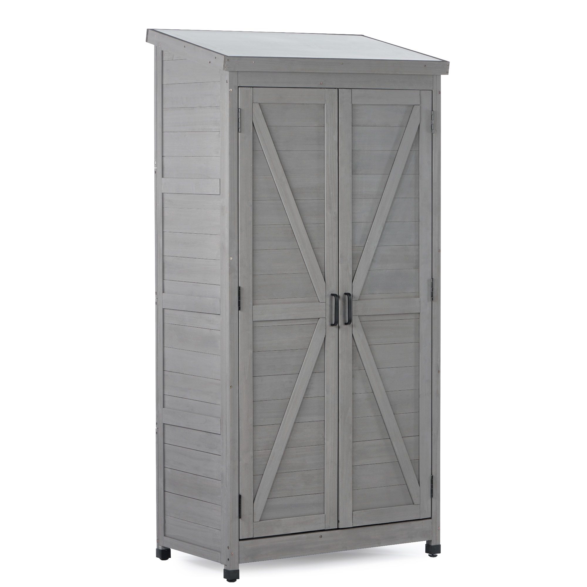 Ayelon CV121823 1.54-ft x 2.6-ft Wood Outdoor Storage Shed