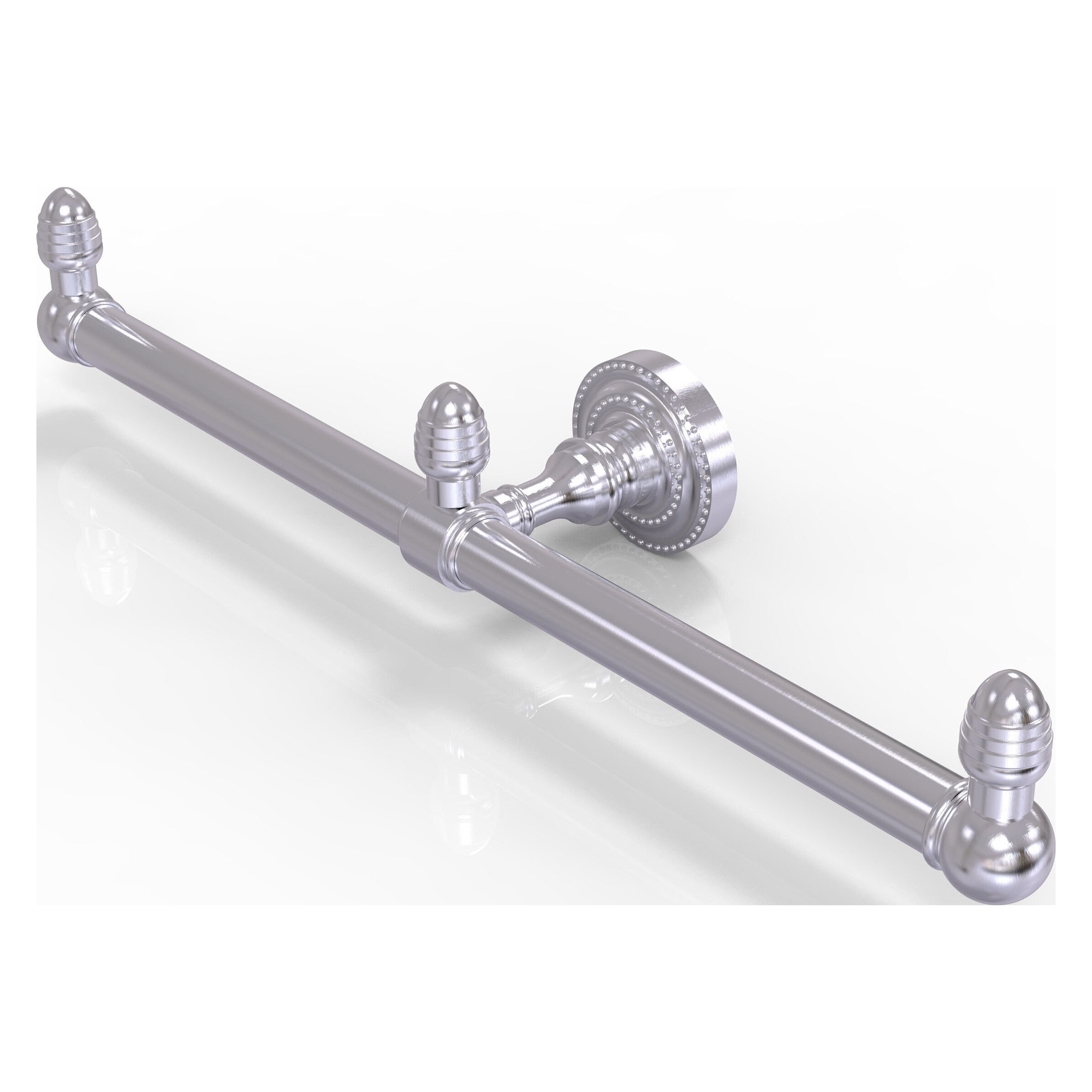 Allied Brass BPDT-HTB-2-SCH Dottingham 15-in double Satin Chrome Wall mount Double Towel Bar