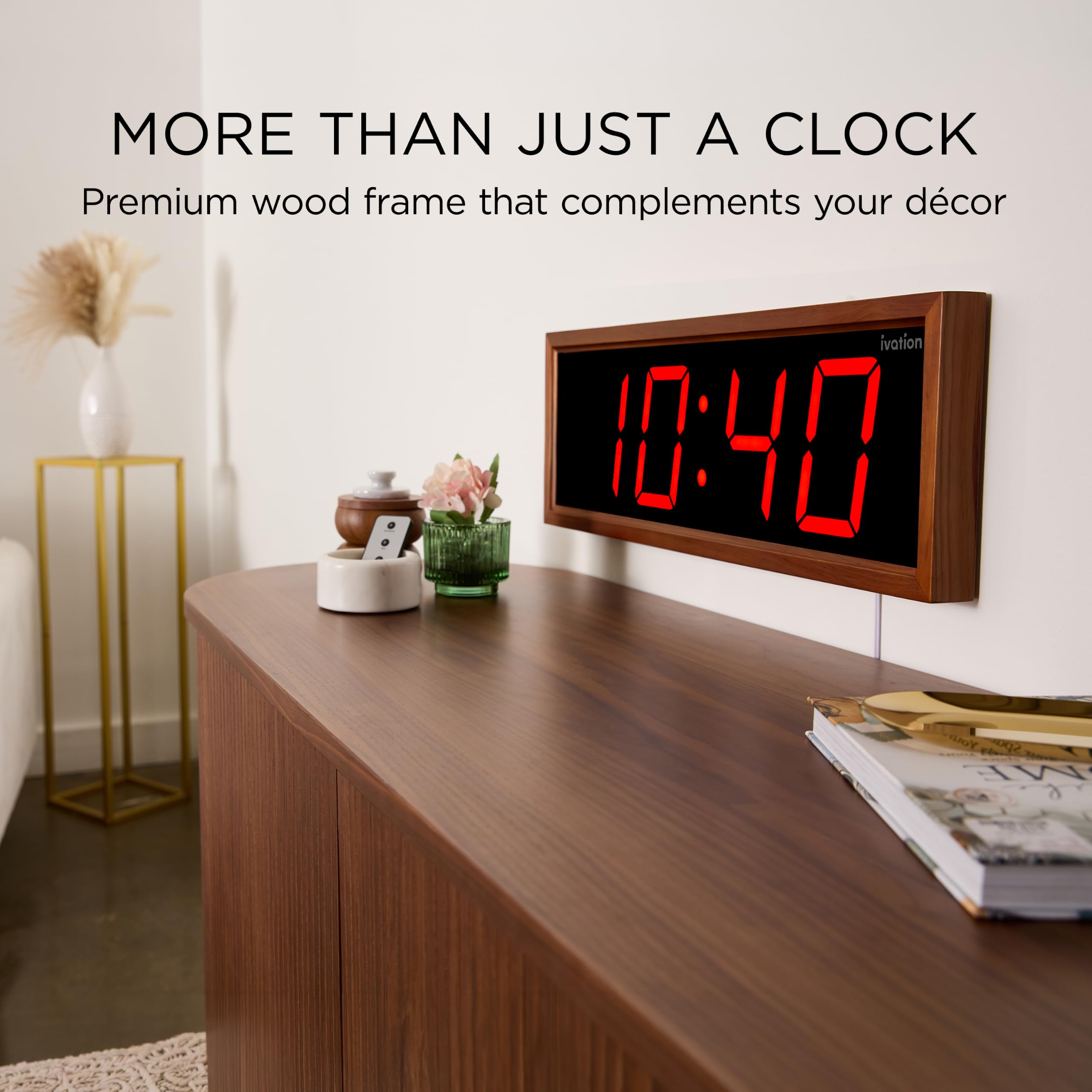 Ivation JID1118RED Indoor-Outdoor-Clocks - View #3
