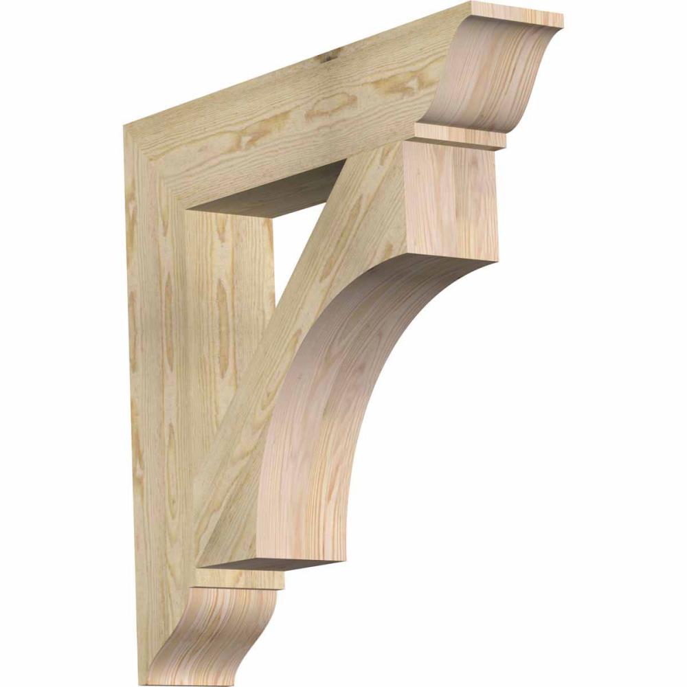 Ekena Millwork BKT06X32X32WTL01RDF Westlake traditional rough sawn 6-in x 32-in x 32-in Douglas fir Brown Wood Standard bracket
