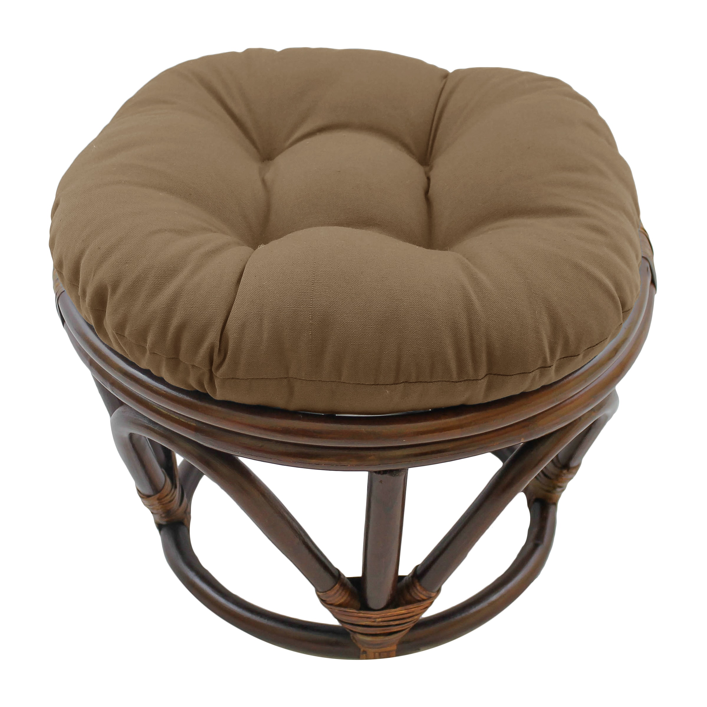 Blazing Needles 93301-18IN-TW-TF Toffee Solid Chair Cushion