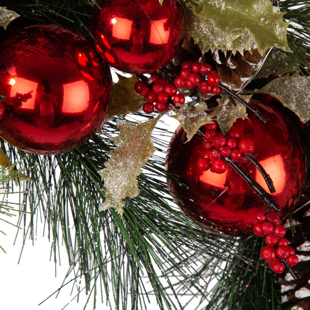 Glitzhome 2005500042 Artificial-Christmas-Wreaths - View #5