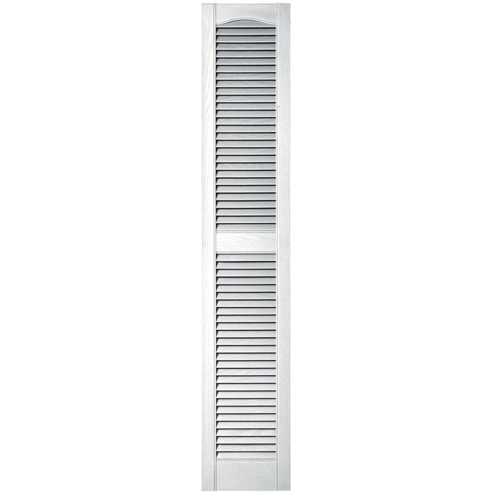 Vantage V1711264001 12-in W x 64-in H White Louvered Exterior Shutters ( 1 -Pack )