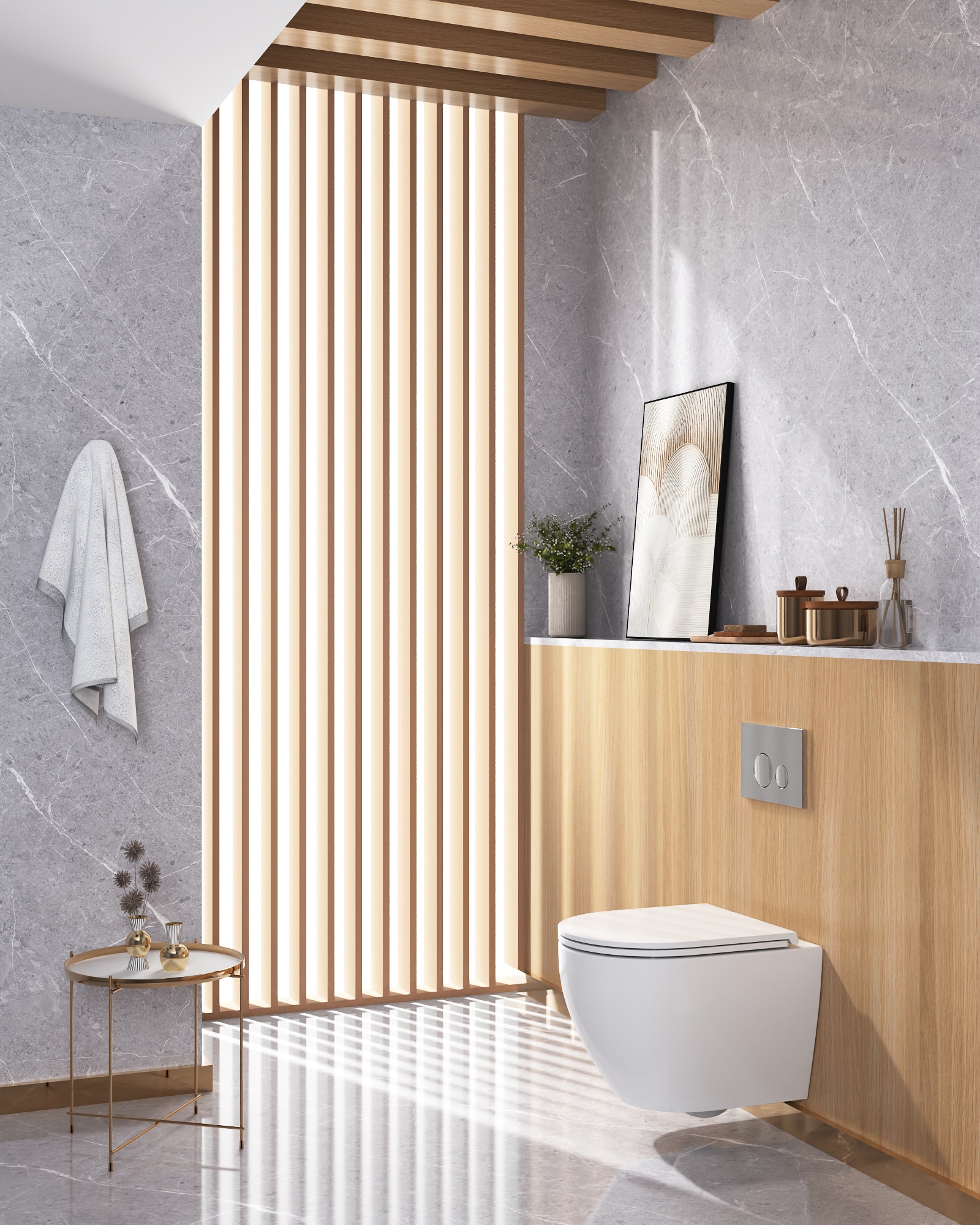 White Ceramic Elongated Wall Mounted Dual Flush Toilet
