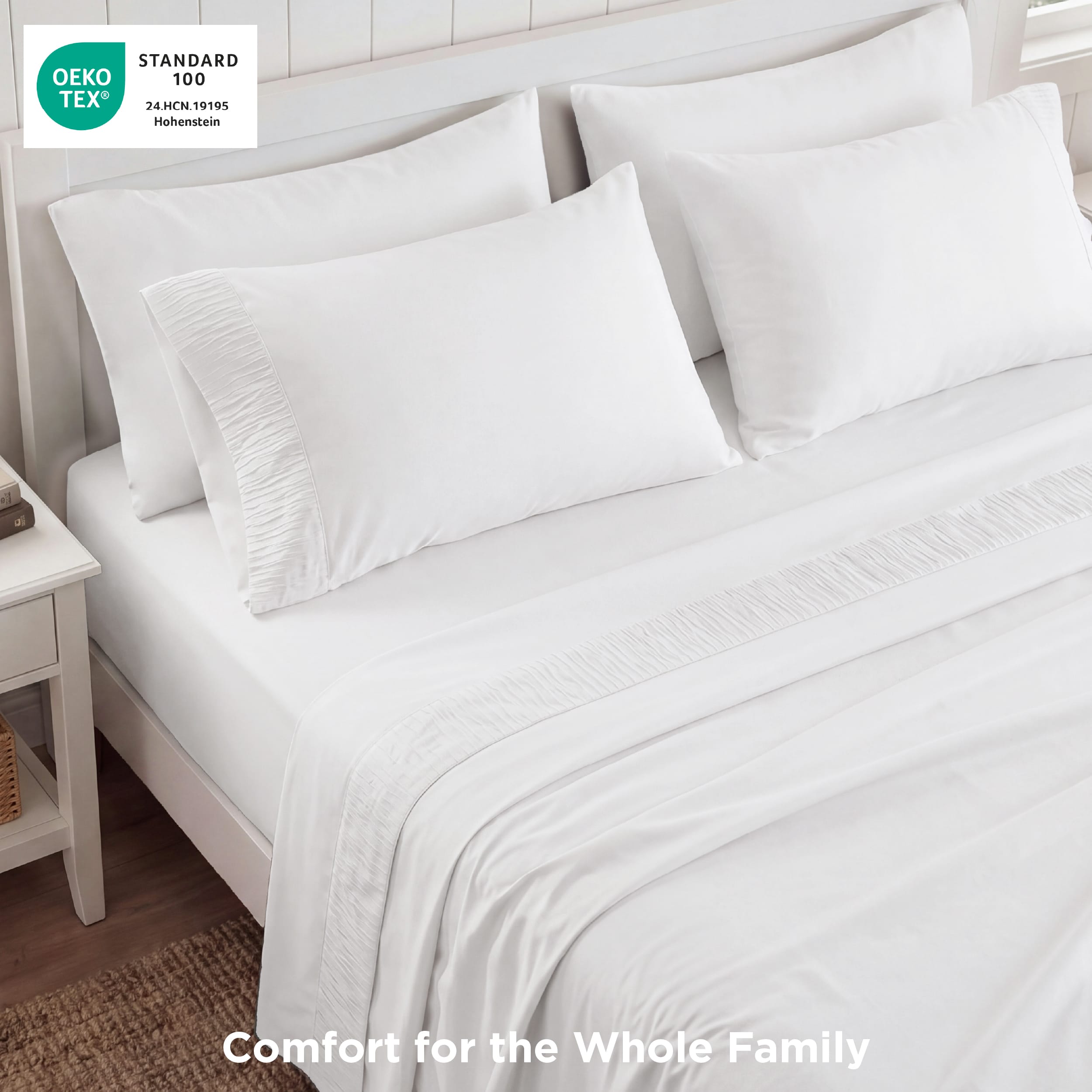 Bedsure Soft Breathable and Cooling Hotel Luxury Polyester Microfiber Bed Sheet Set