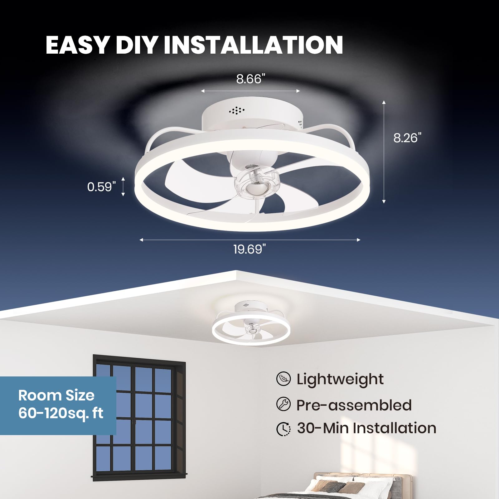SILJOY LL-6002WH-03 Ceiling-Fans - View #3