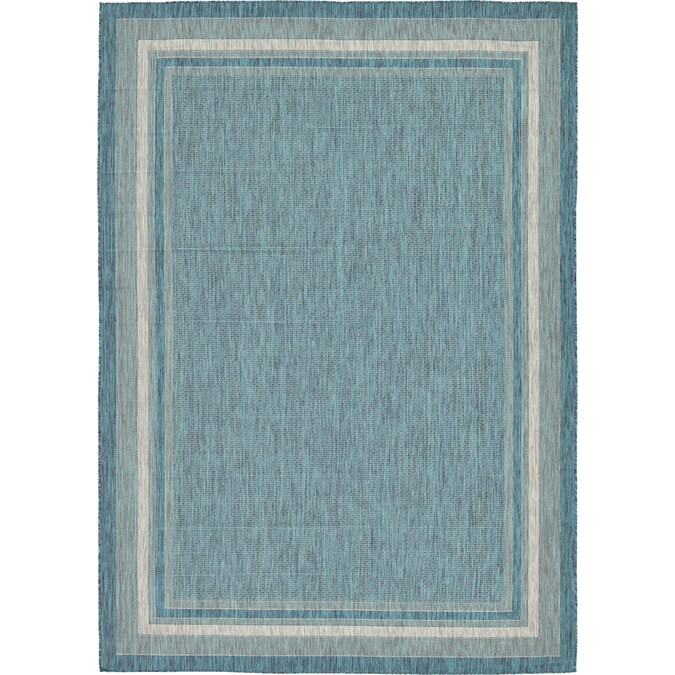 Unique Loom Soft Border Outdoor 8 X 11, What Are The Softest Rugs Made Of