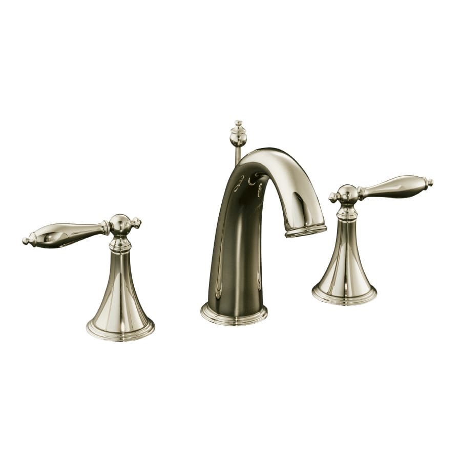 KOHLER Finial Vibrant Polished Nickel 2-Handle Widespread WaterSense ...