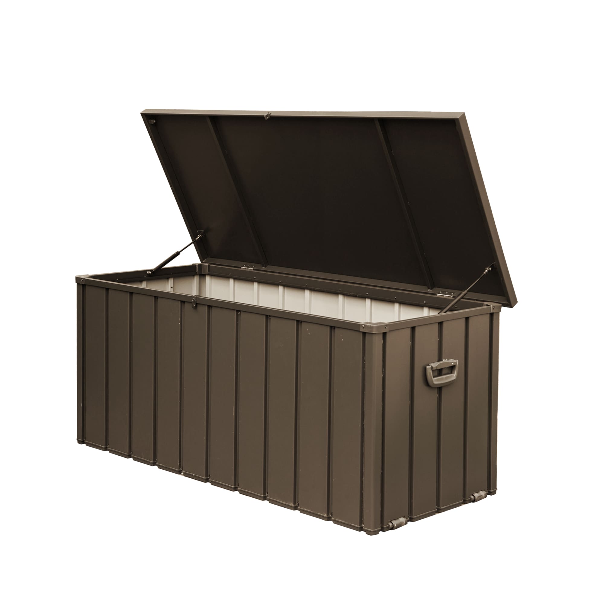 AHIOU HOME ZAAHG-P168270DB Sonoma 120-Gallon Dark Brown Metal Deck Box
