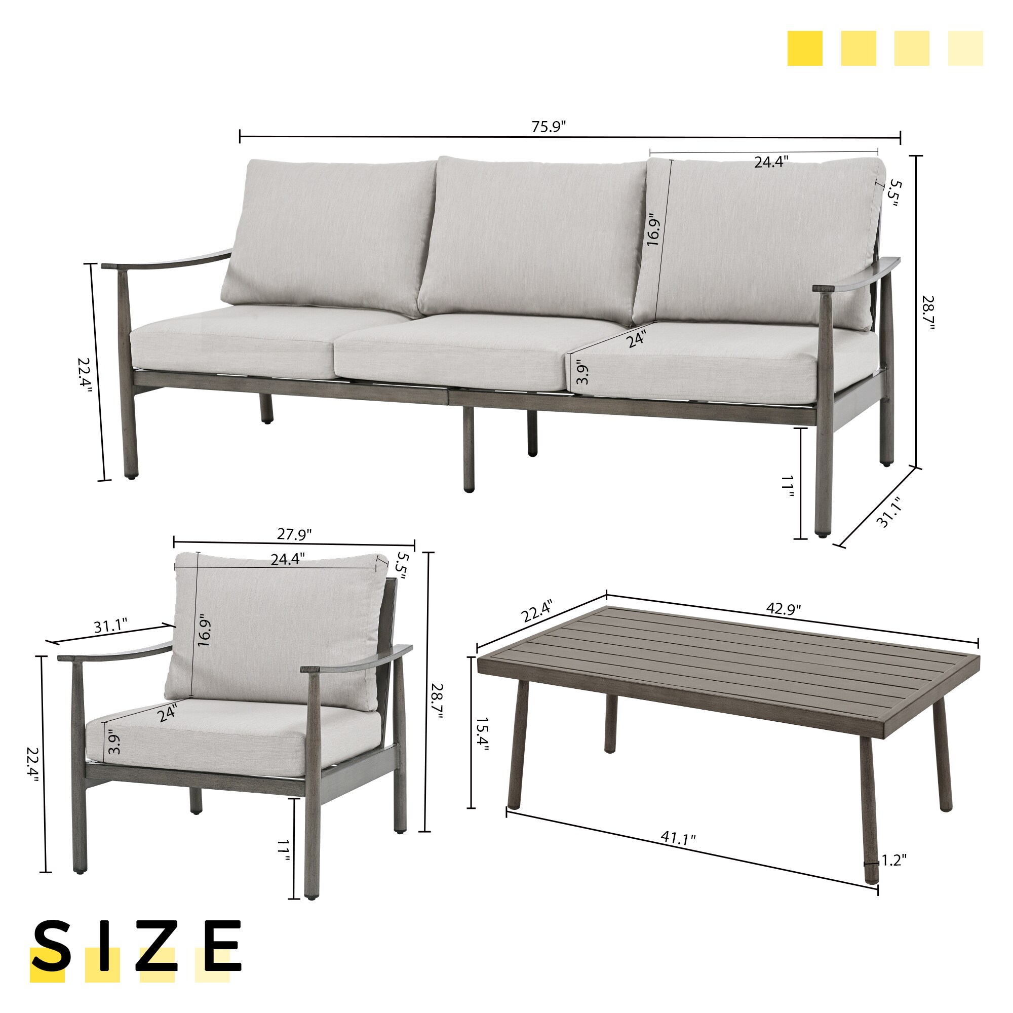  CP-SF4-GG-B2-WL2 Patio-Conversation-Sets - View #2