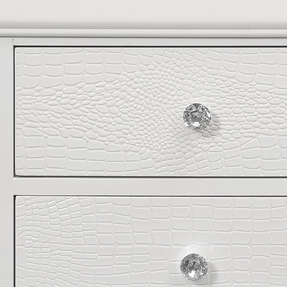Slickblue Gray/White Rubberwood 2 Drawer 22 W x 24 H Contemporary End ...
