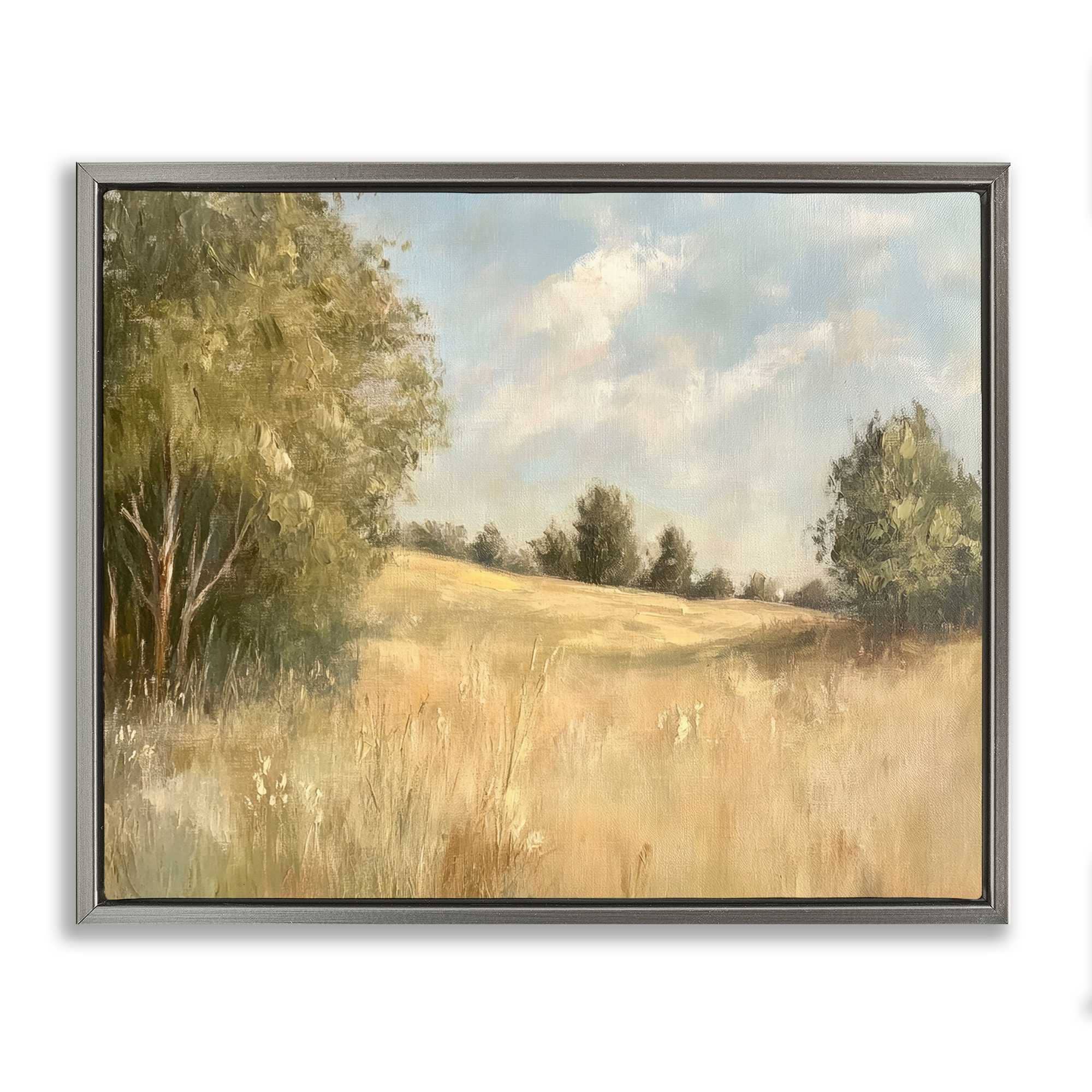 Stupell Industries BT-801-FFL-24X30 Classic Country Field Floating Frame design by Petal Prints Design