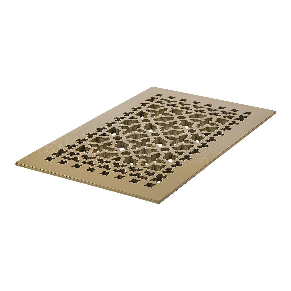 Reggio Register 1016-AMSGNH Scroll Sun Gold Floor Register (Duct Opening: 14-in x 8-in; Outside: 16-in x 10-in)