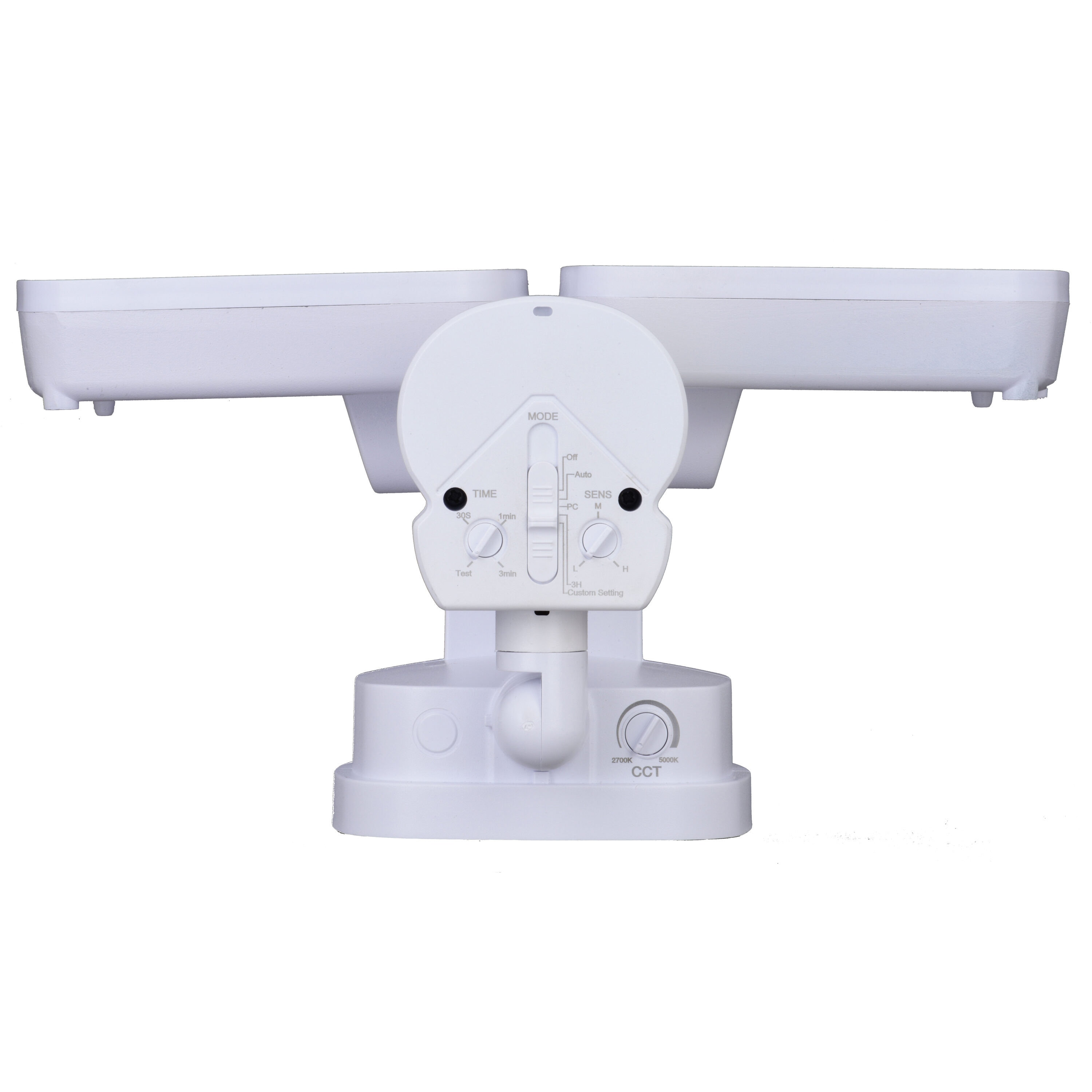 White Dual Head LED Outdoor Security Flood Light with Motion Sensor