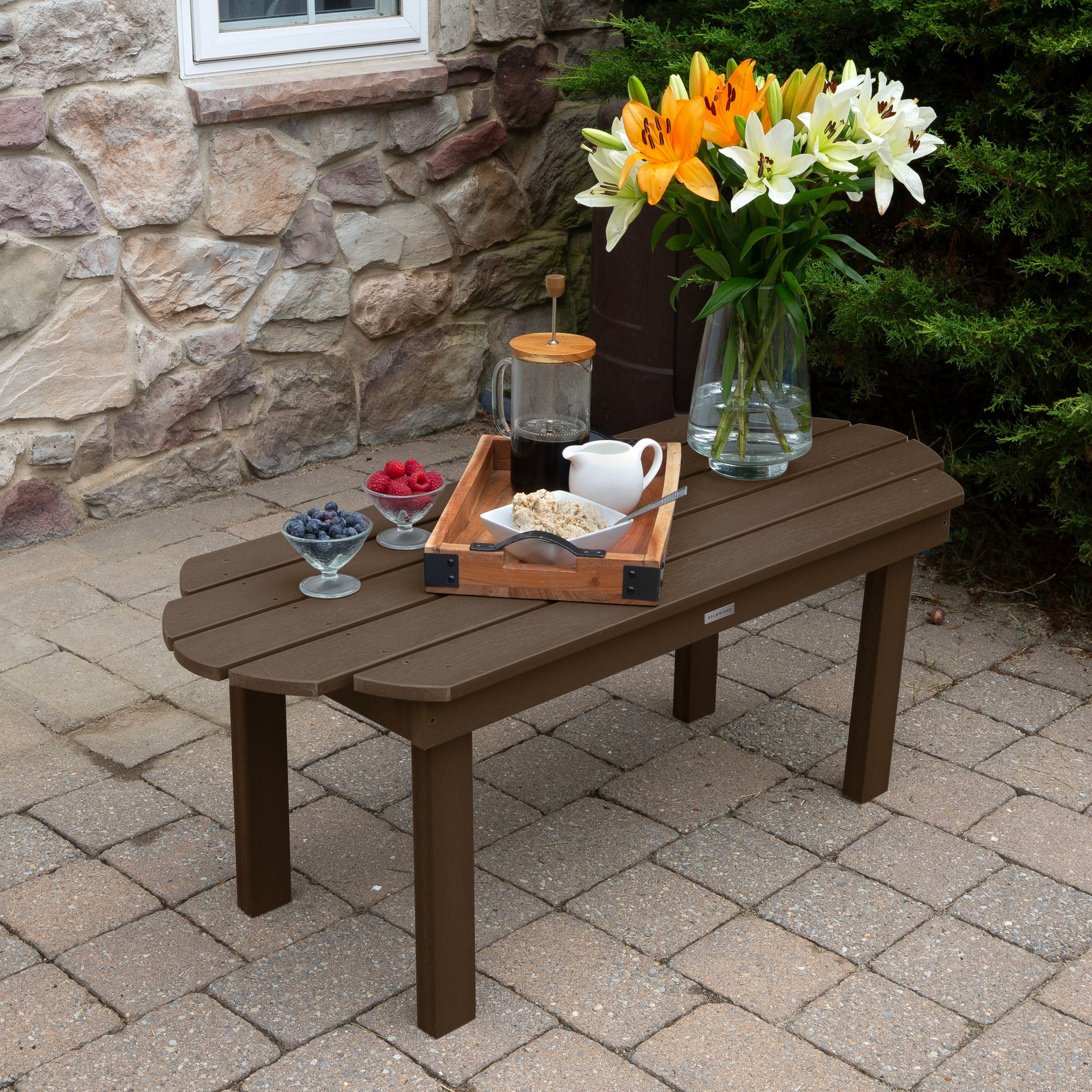 highwood AD-TBL-CW3-ACE The Westport Collection Rectangle Outdoor Coffee Table 19-in W x 45-in L