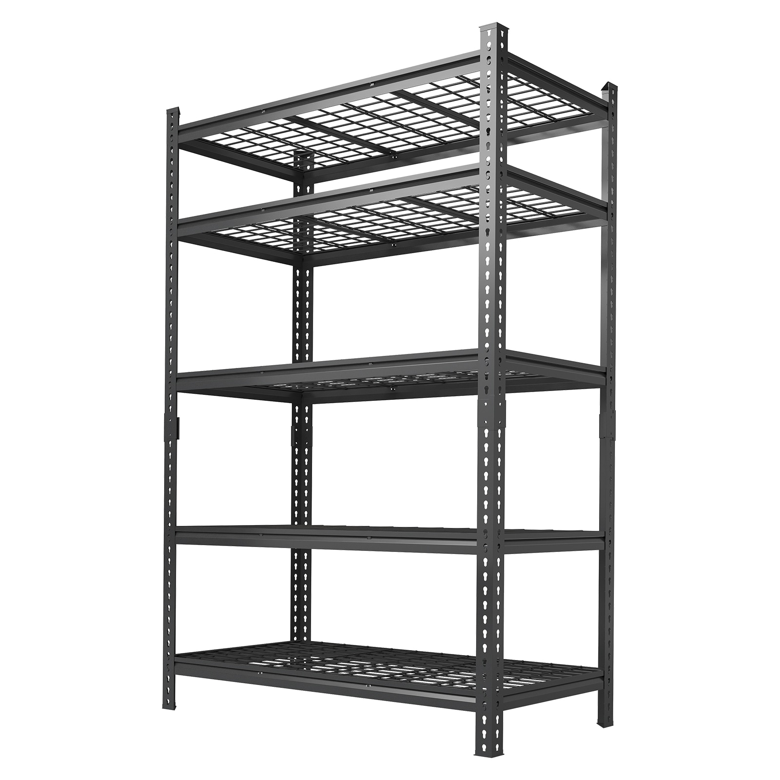 Garvee Garage Shelving 2200 LBS Storage Shelves Adjustable Metal Shelving Unit Heavy Duty 5 Tier Metal Shelves for Garage Kitchen Pantry Warehouse Basement 48 W x 24 D x 72 H #LYU01PHK-34C4F3EL