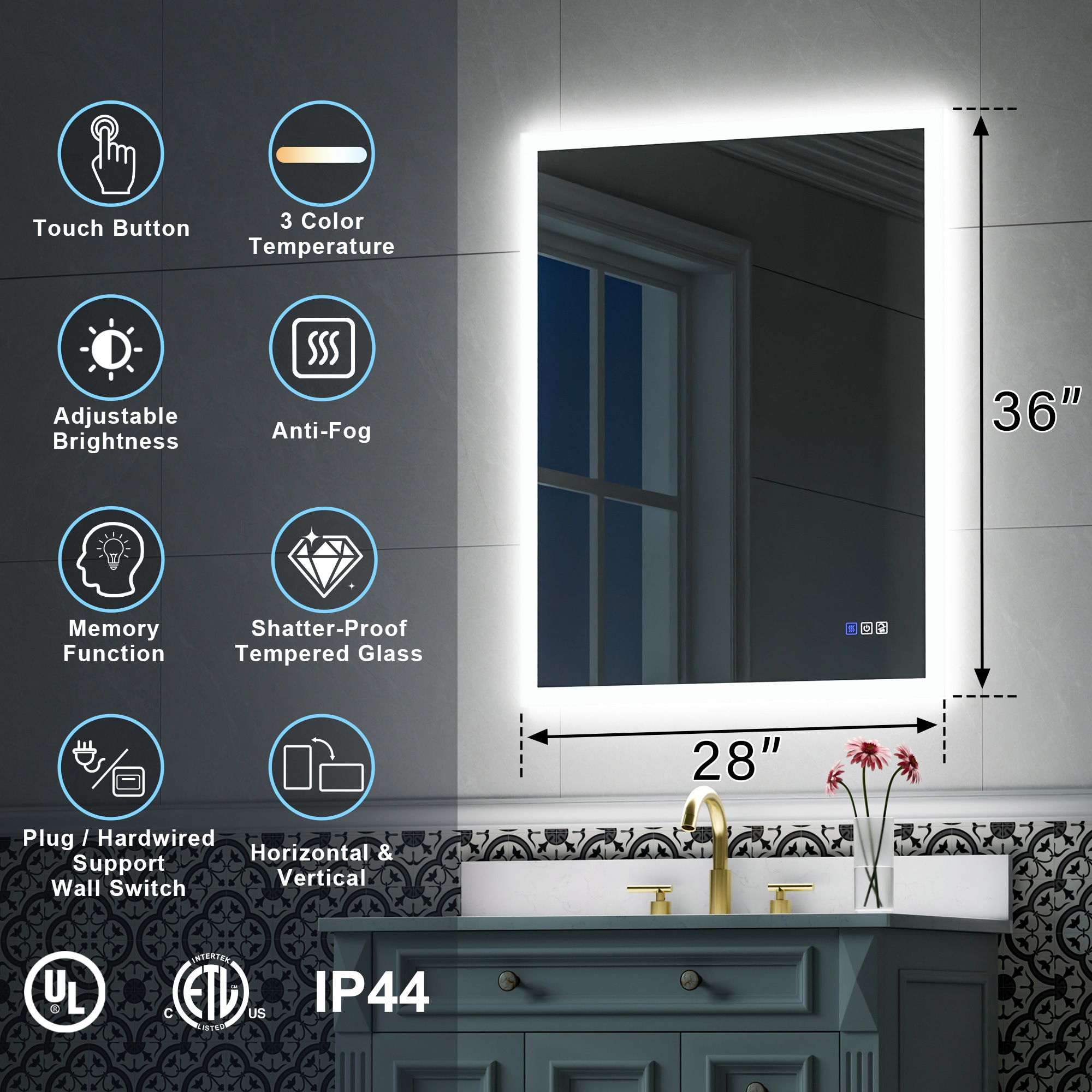 Forclover EVR-BM01 Framed-Bath-Mirrors - View #4