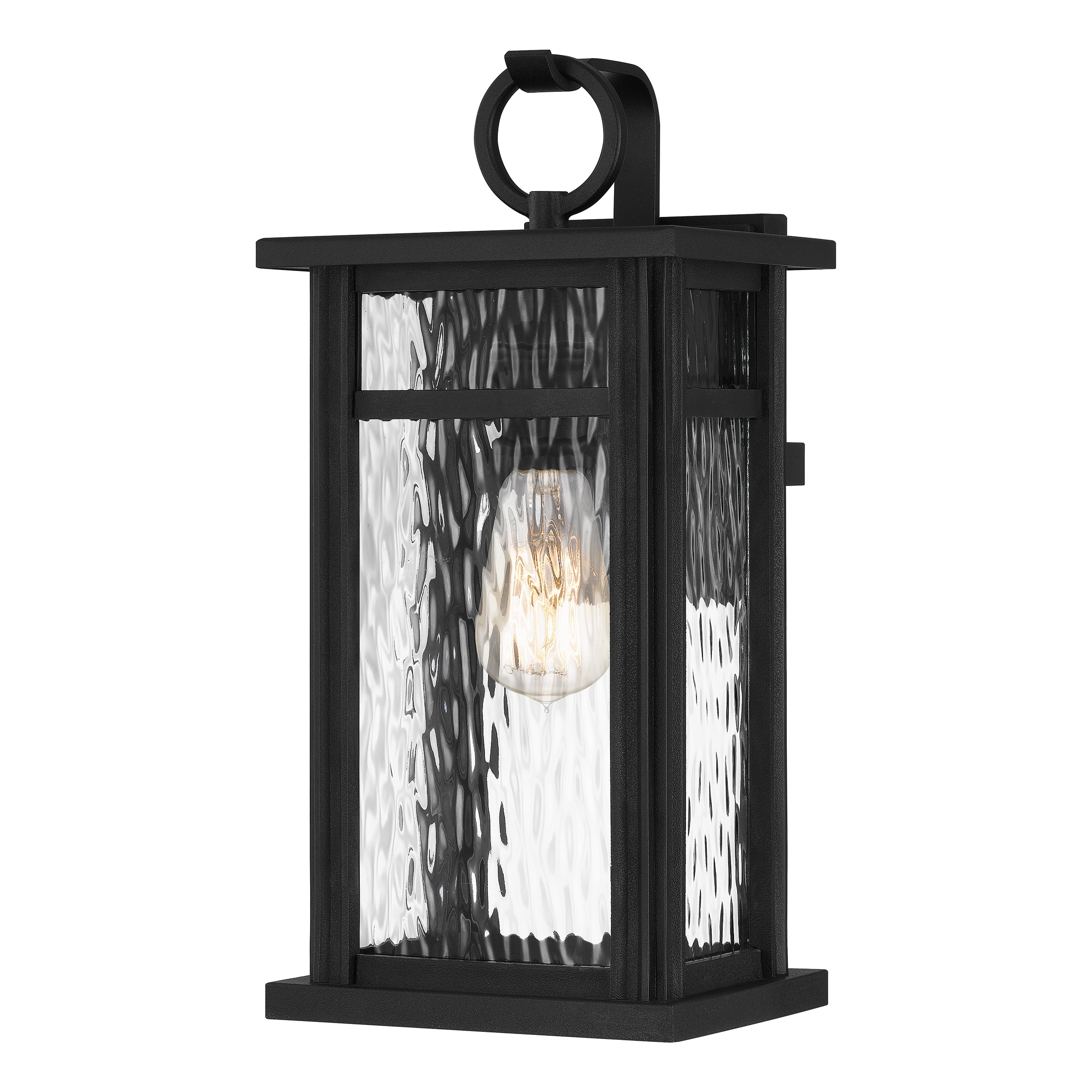 Moira 16" Earth Black Steel Outdoor Wall Lantern