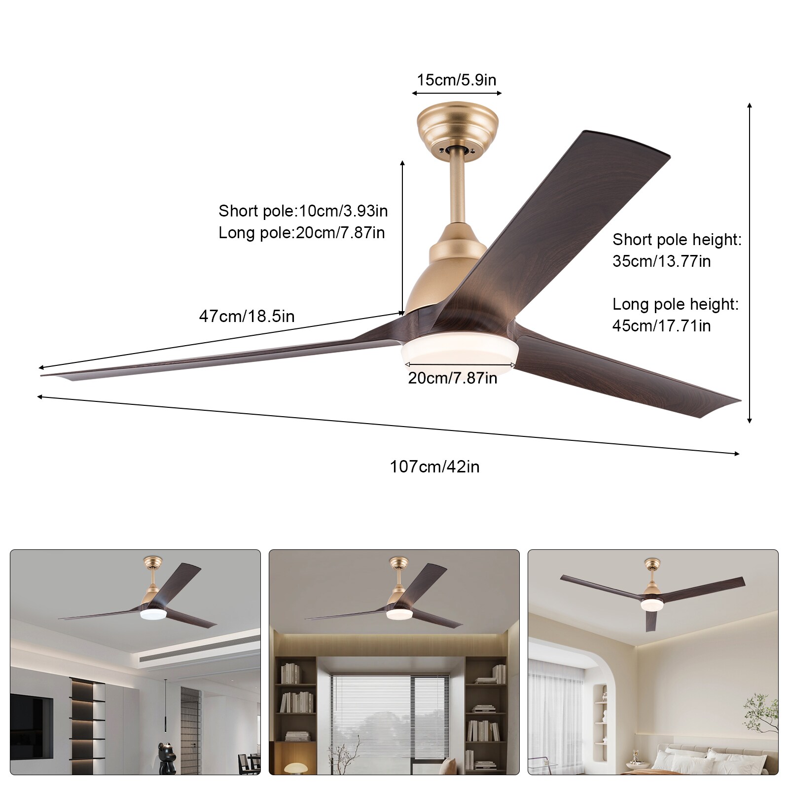 Oukaning JZUCOD-00560099 Ceiling-Fans - View #4