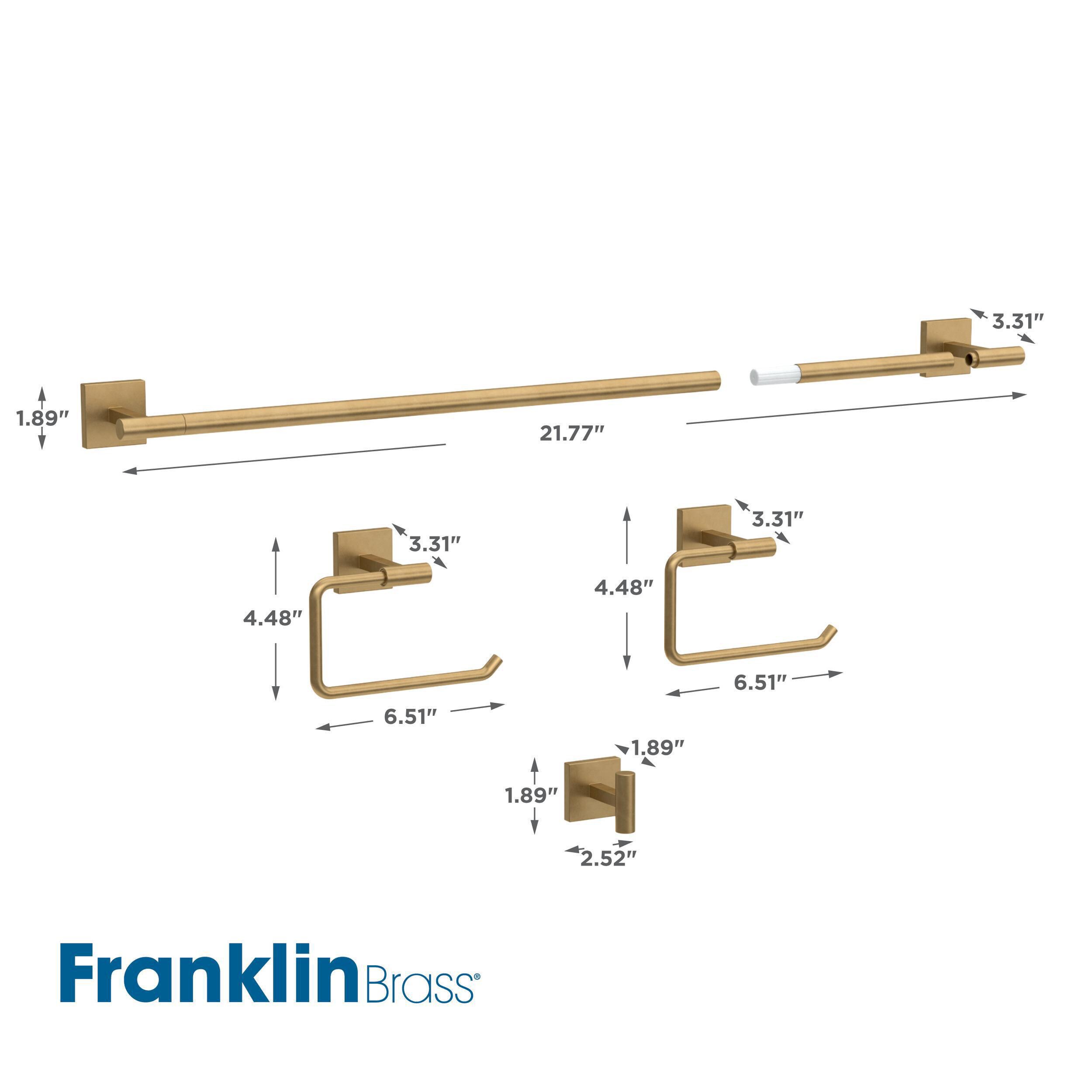 Nash Satin Gold 4-Piece Bathroom Hardware Set