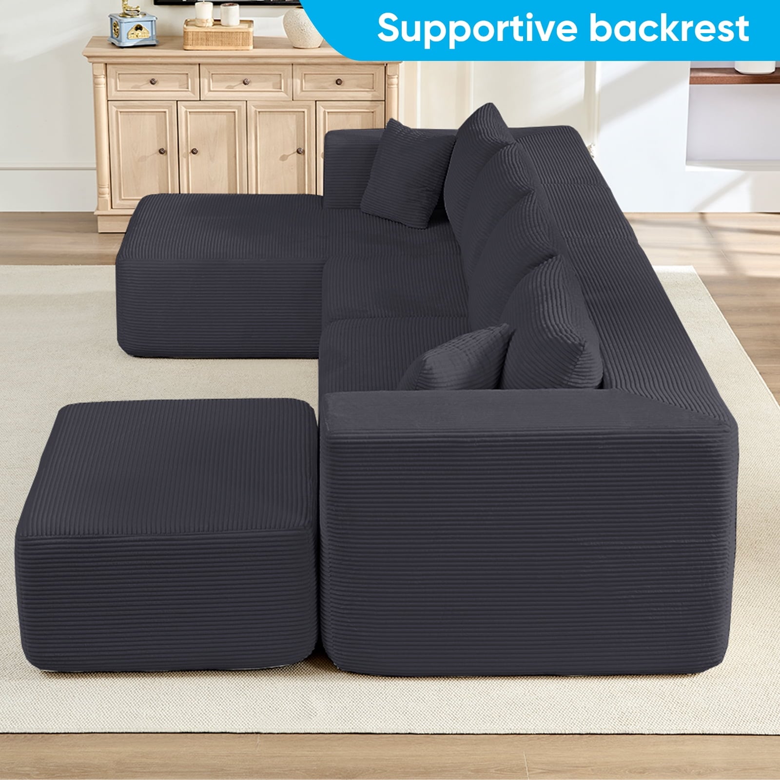 Mjkone LW11330-BLACK Sofas-Loveseats - View #6