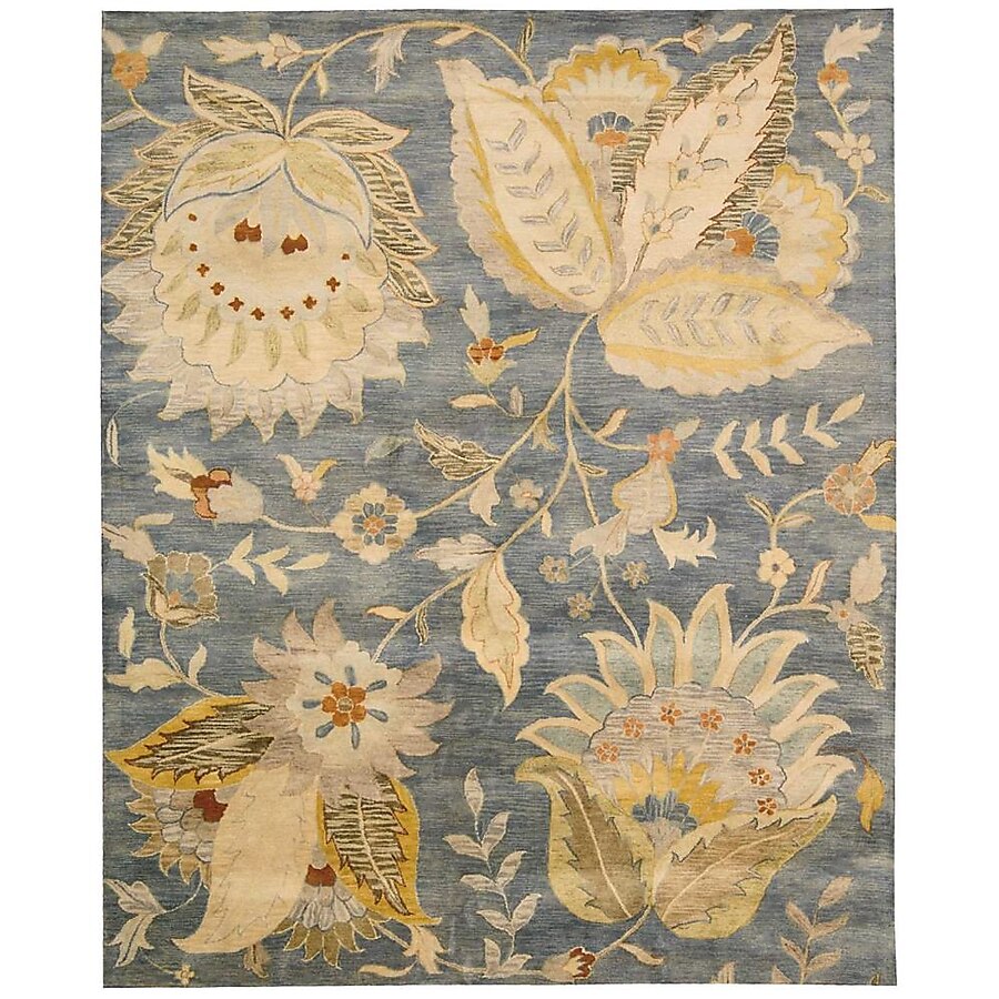 Nourison Jaipur 9 x 13 Denim Indoor Abstract Handcrafted Area Rug Nourison Jaipur 9 x 13 Denim Indoor Abstract Handcrafted Area Rug
