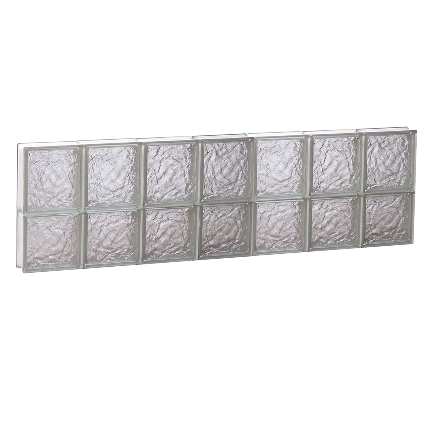 REDI2SET Ice Glass 40-1/4-in x 13-1/2-in Frameless Replacement Glass Block Window #S4214IS
