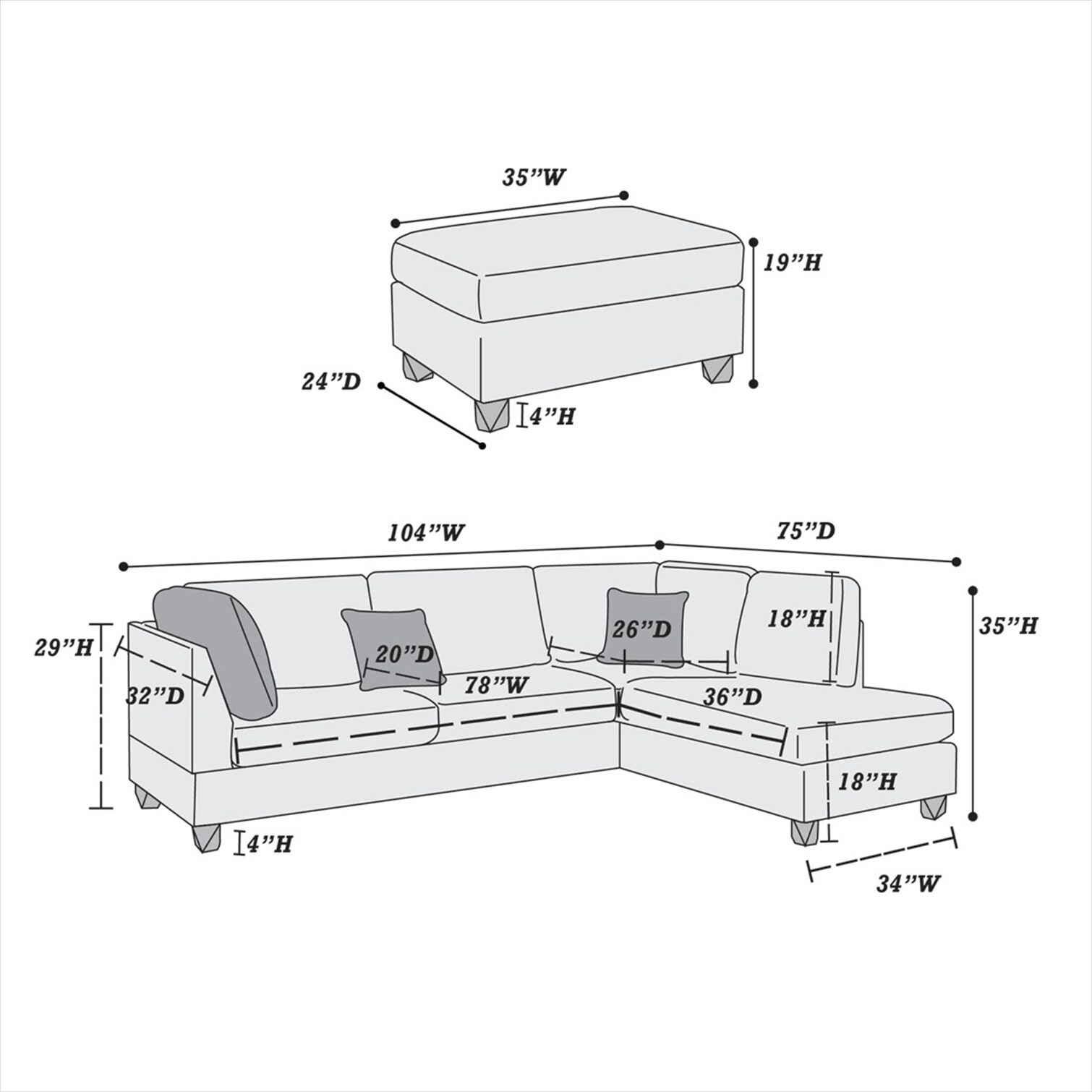 SunJet KMWMXS8392YT Sofas-Loveseats - View #6