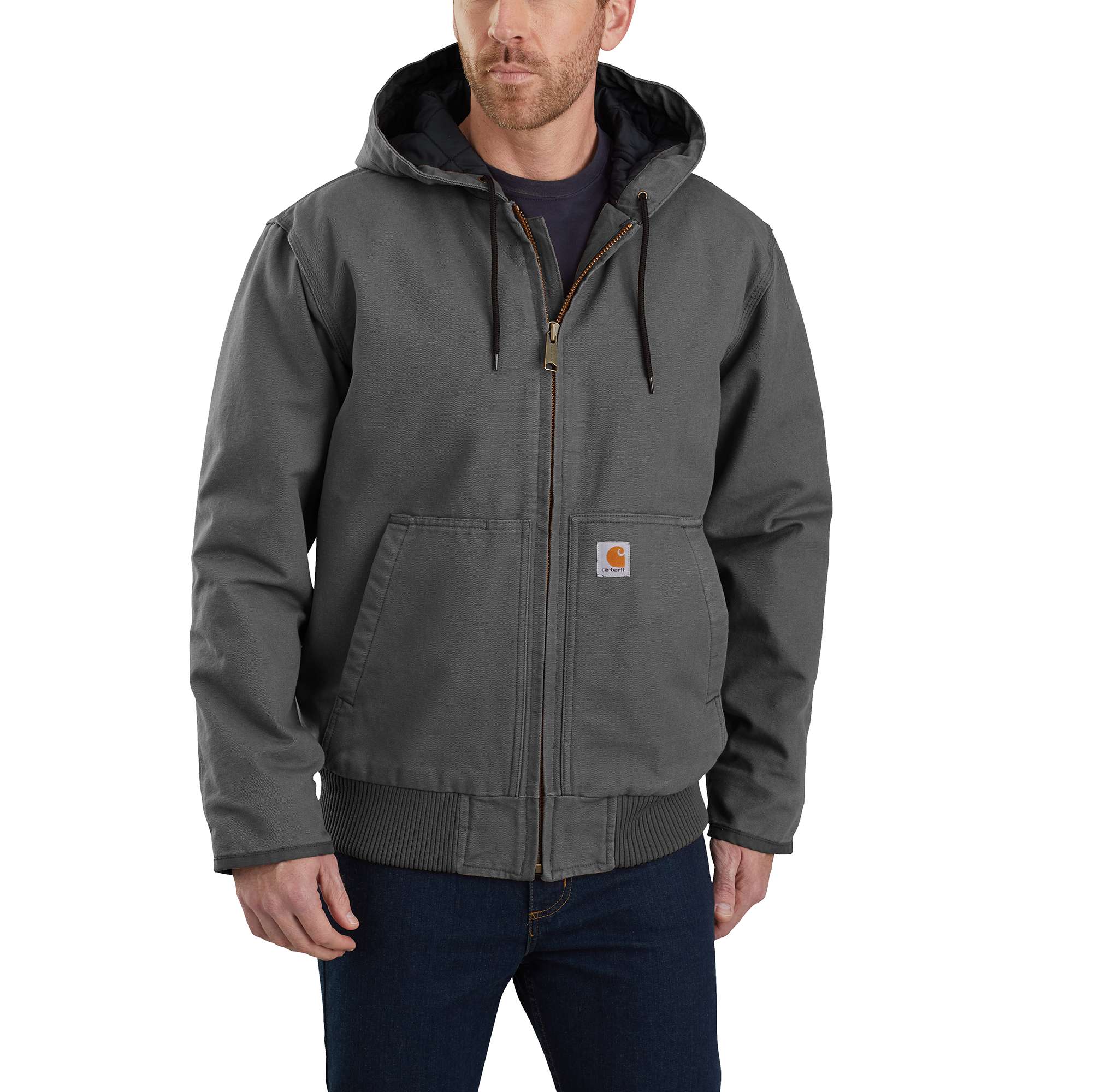 Carhartt Men's Gravel Woven Hooded Insulated Work Jacket (Large) in the ...