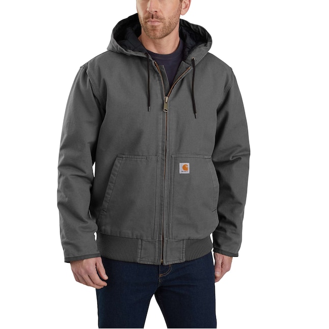Carhartt Men's Gravel Woven Hooded Insulated Work Jacket (Large) in the ...