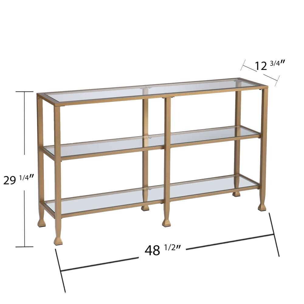 Boston Loft Furnishings Lea Casual Clear Glass Console Table at Lowes.com