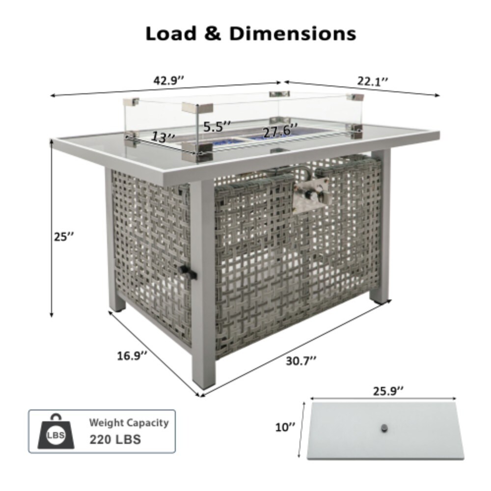 Poly furniture N707P210158G Outdoor-Gas-Firepits - View #9