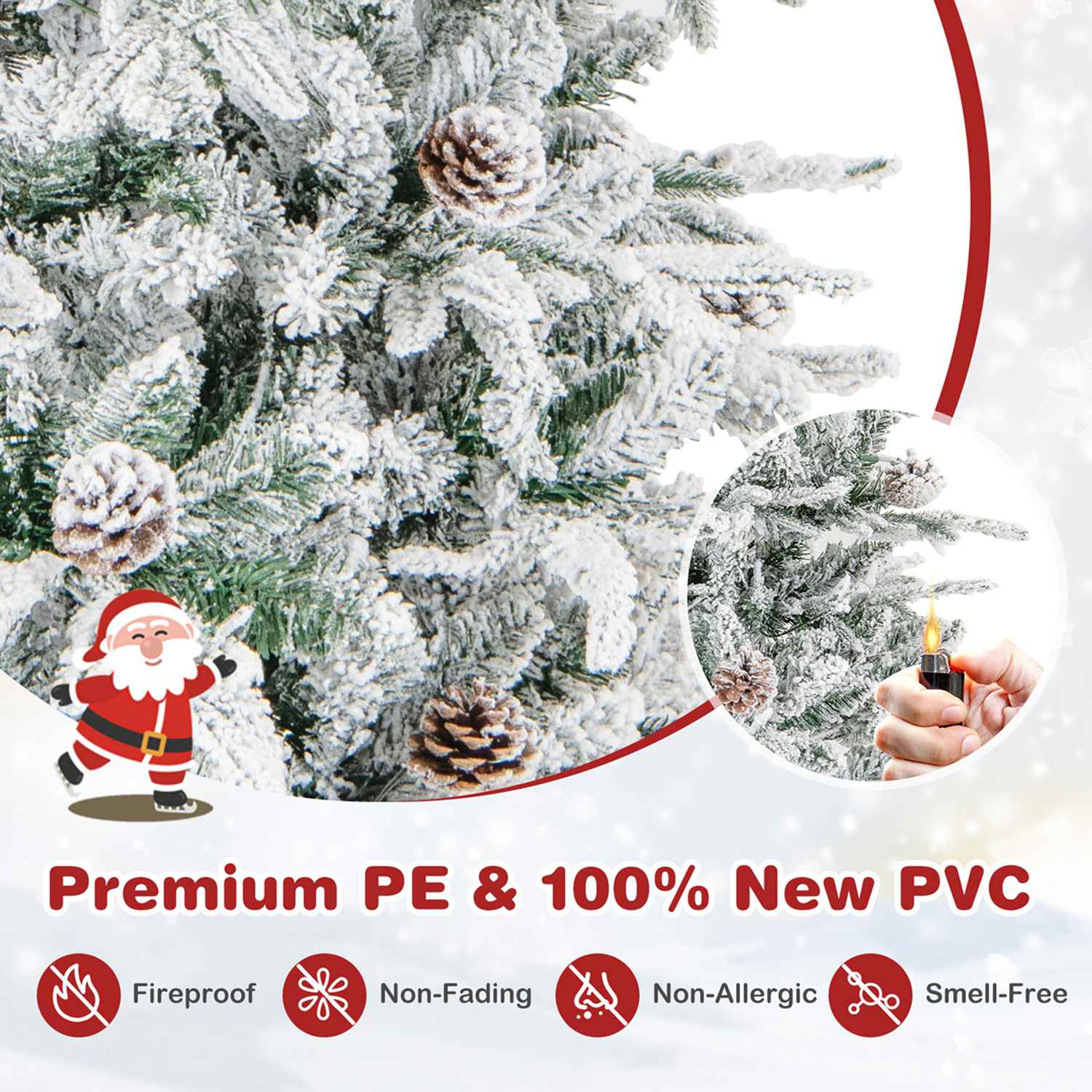 Costway CSHY000498 Artificial-Christmas-Trees - View #7